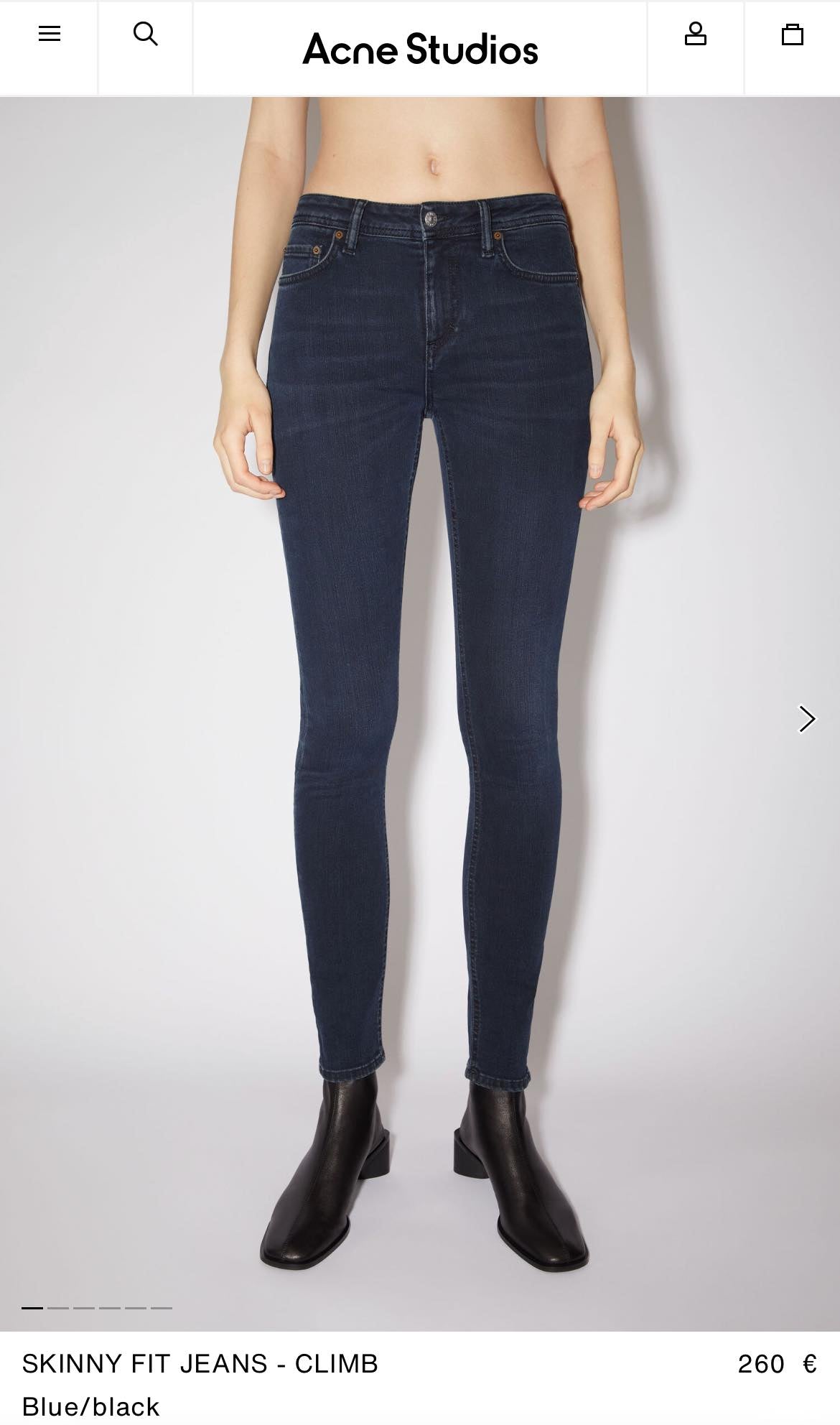 Granatowe spodnie jeansowe ACNE STUDIOS - W27 L32