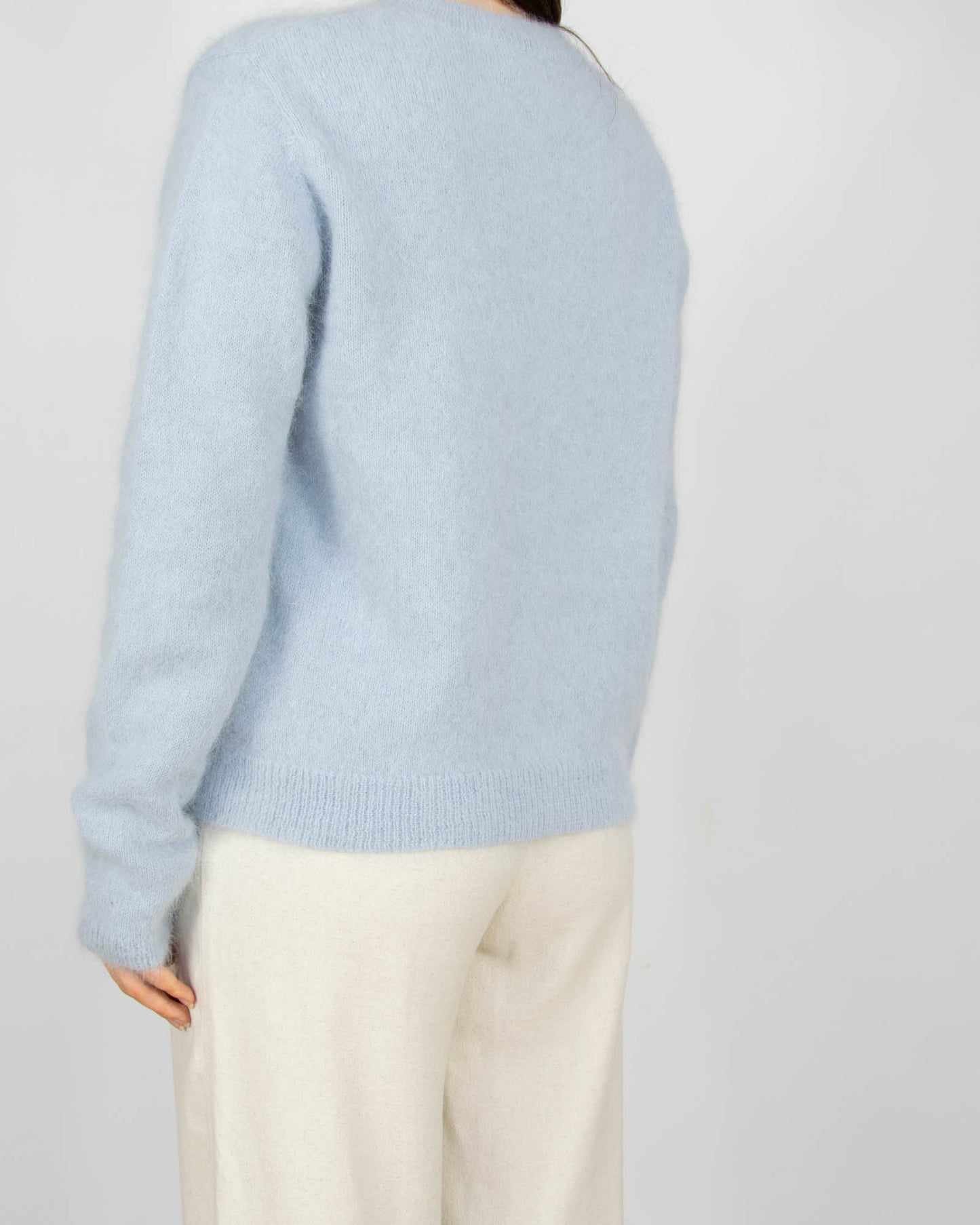 Błękitny wełniany (angora) sweter SAND COPENHAGEN - M