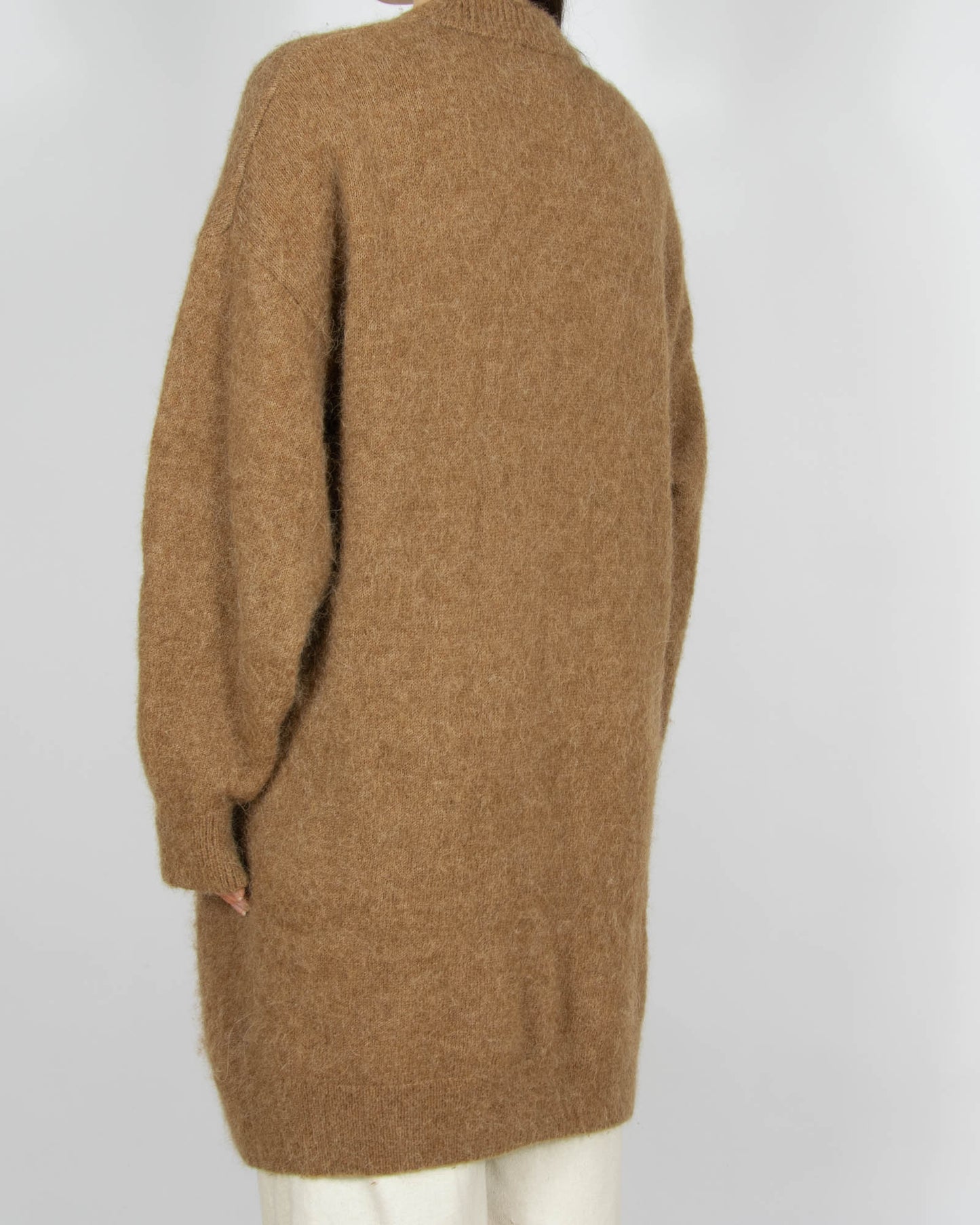 Brązowy (alpaka + wełna) kardigan H&M Premium - M