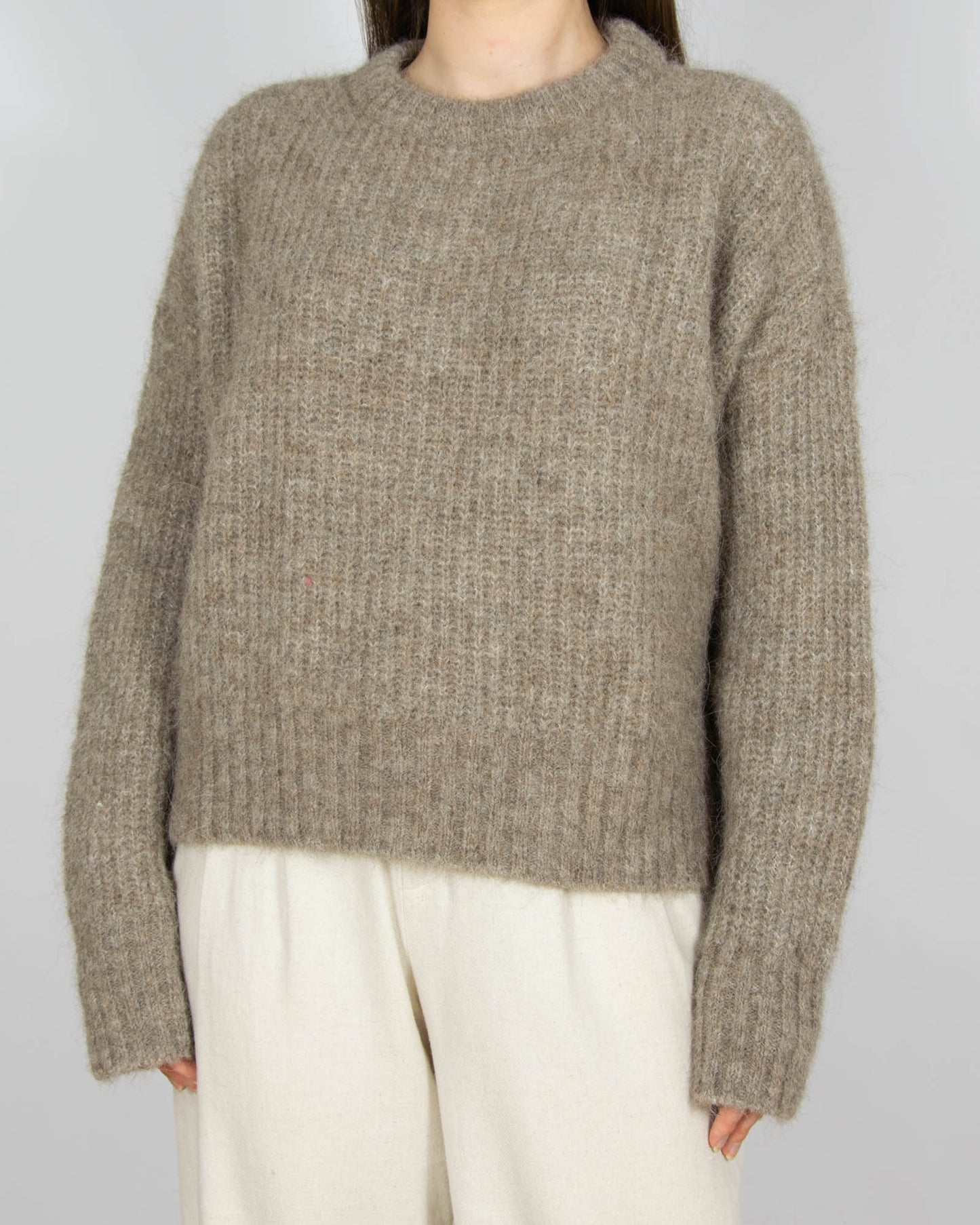 Brązowy wełniany (alpaka) sweter Vero Moda - M