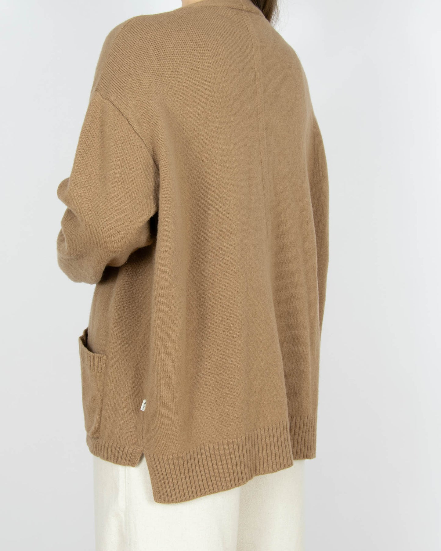 Brązowy wełniany kardigan MAERZ - XL/XXL