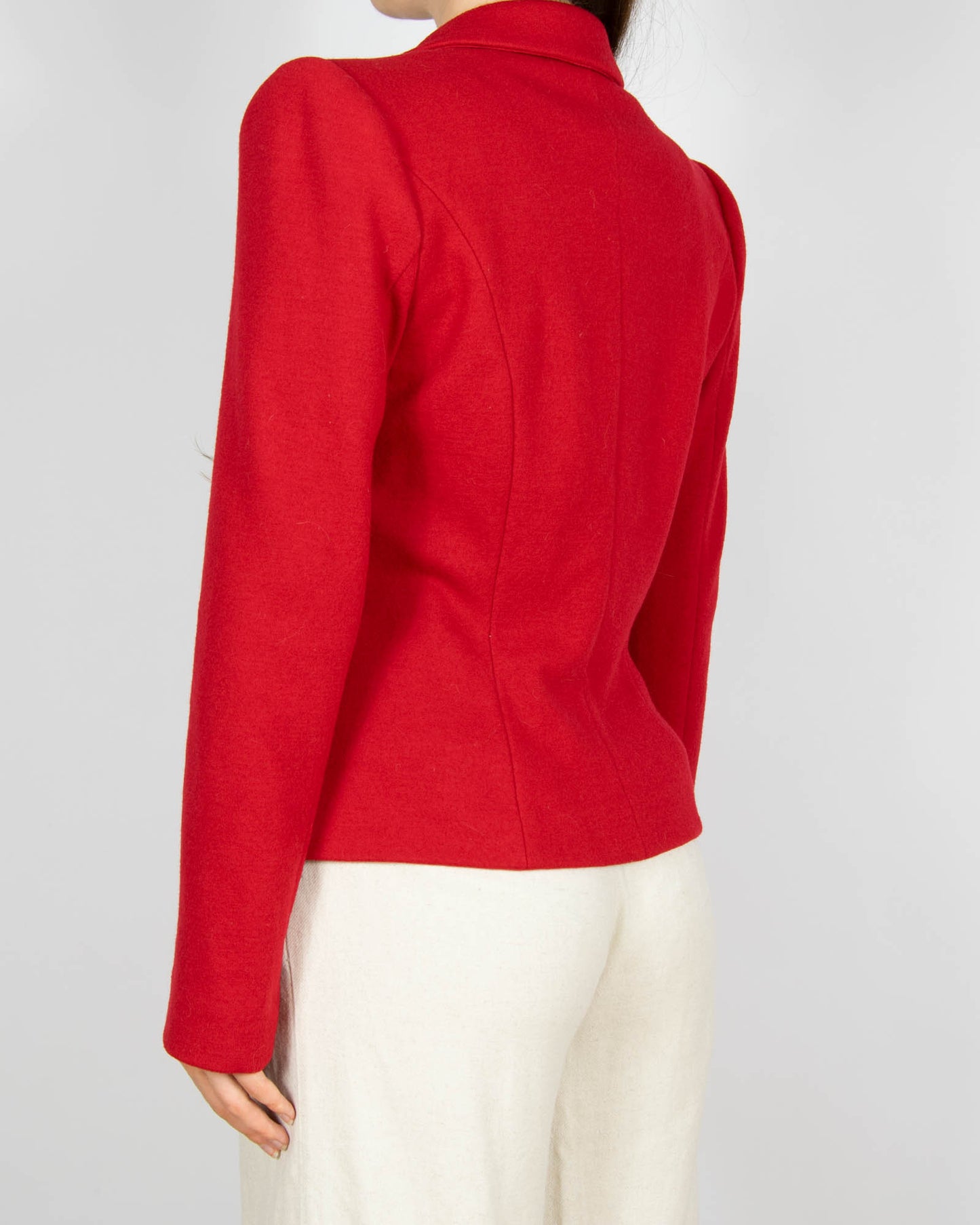 Czerwony (wełna + kaszmir) blazer MARC CAIN - M