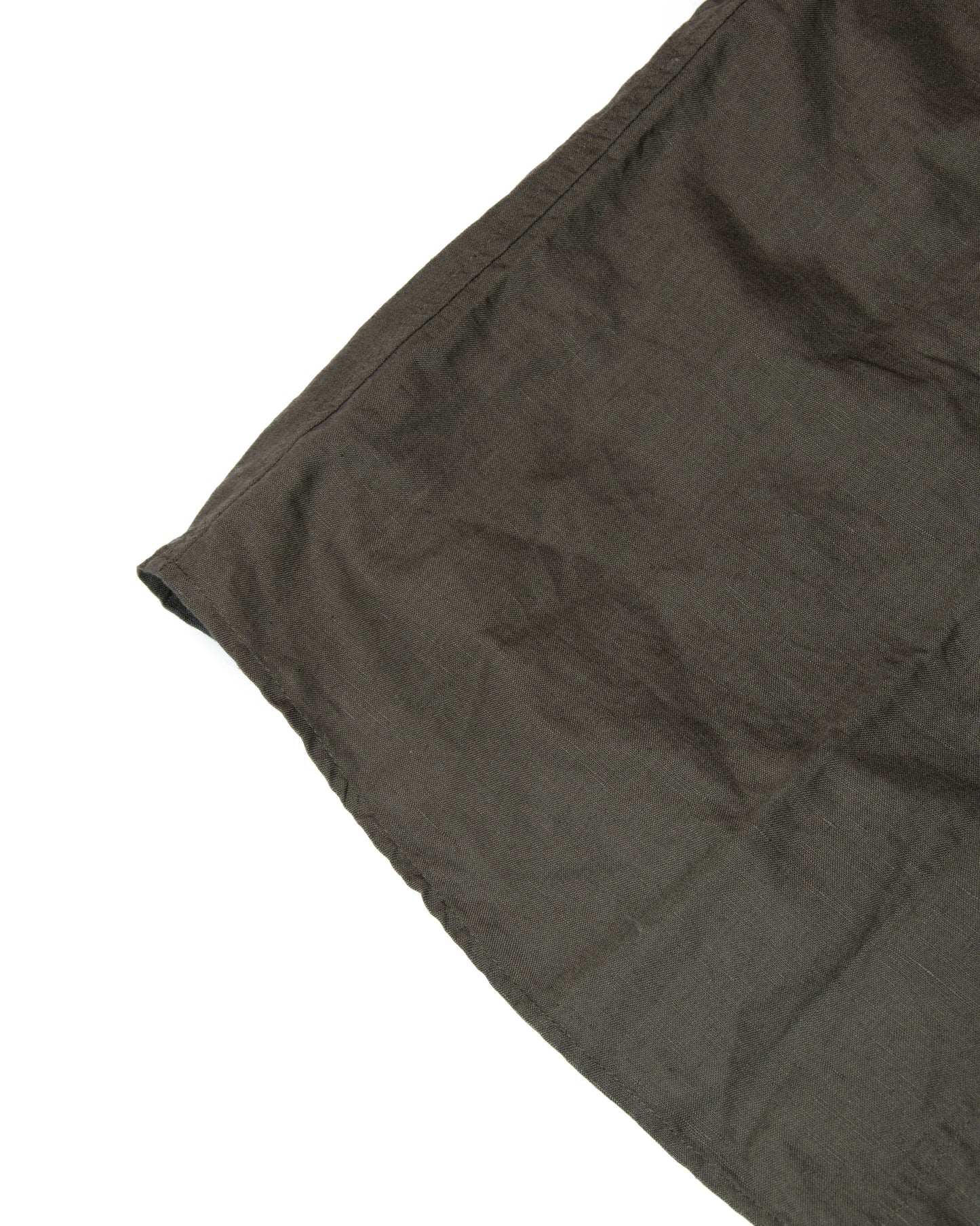 Oliwkowa lniana sukienka koszulowa Uniqlo - M