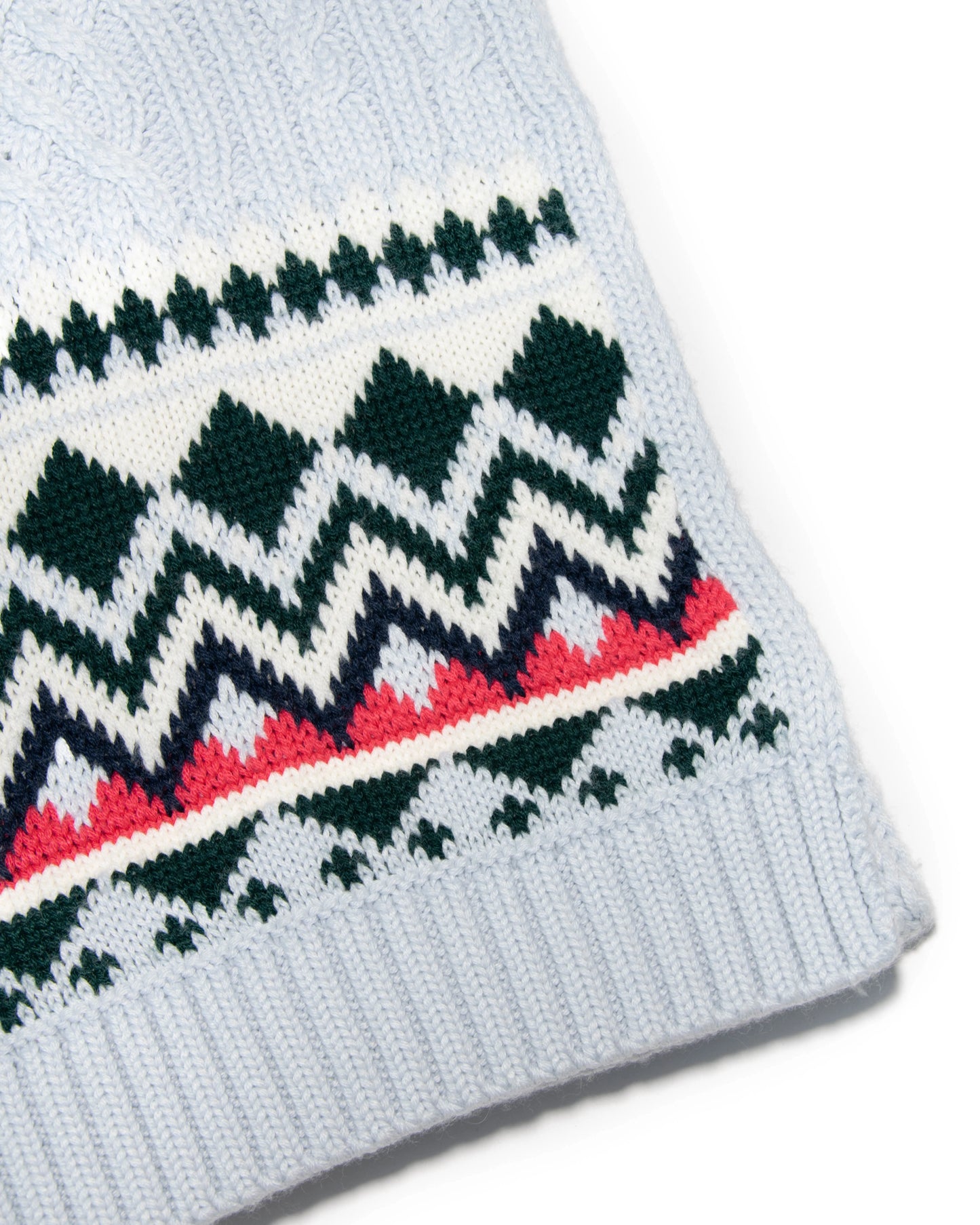 Jasnoniebieski wełniany (merino) duży szal TORY BURCH