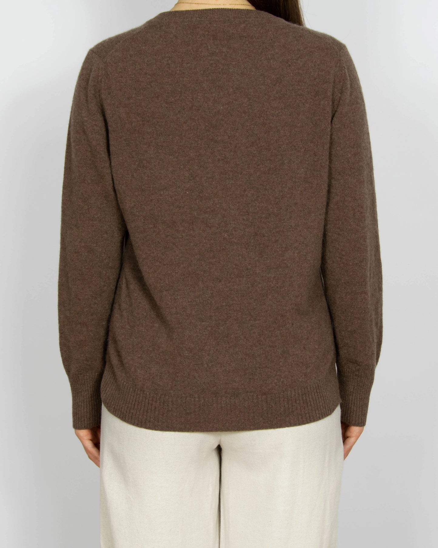 Brązowy kaszmirowy sweter RODIER Maison de Maille - M/L