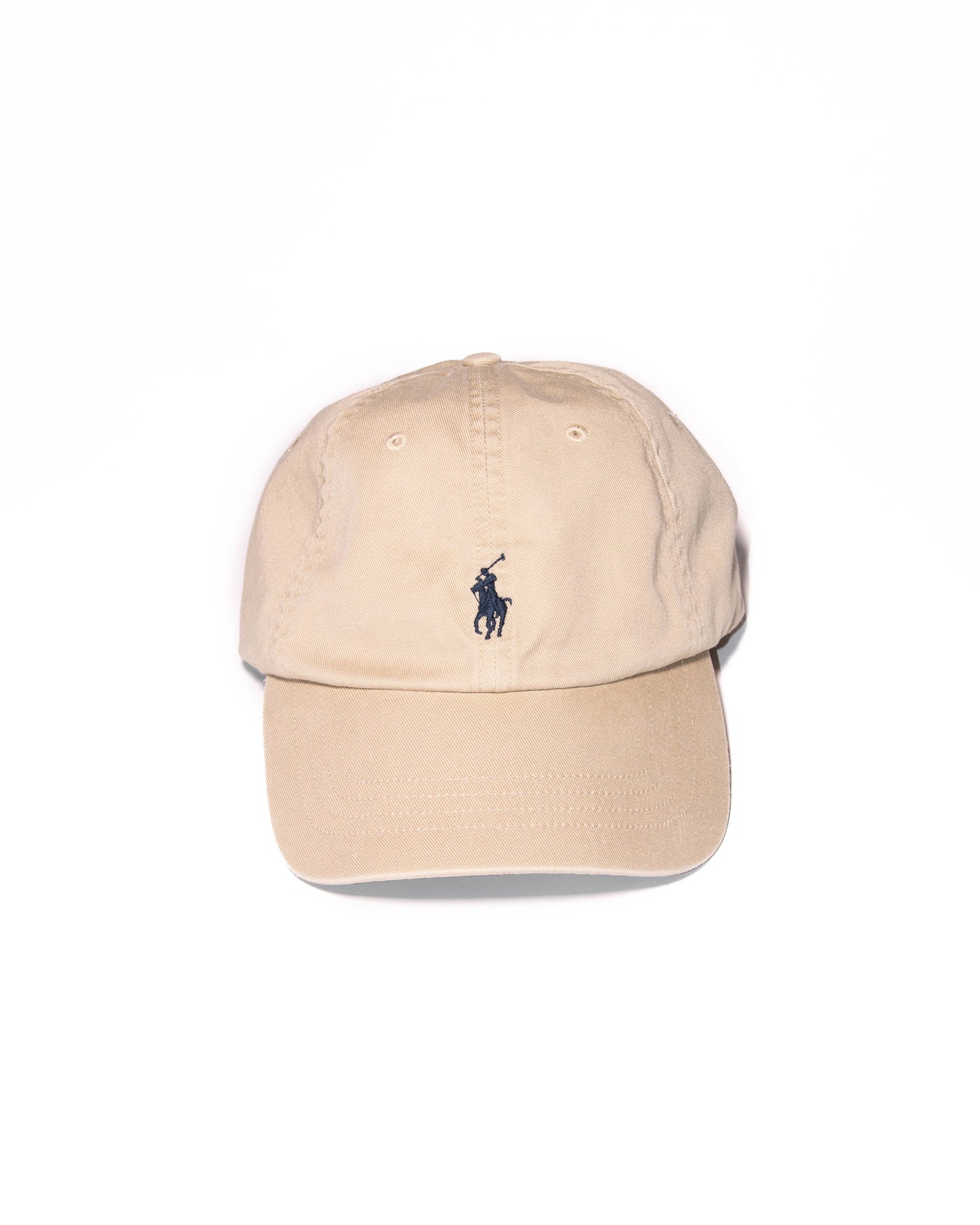 Beżowa bawełniana czapka z daszkiem Ralph Lauren - unisex onesize