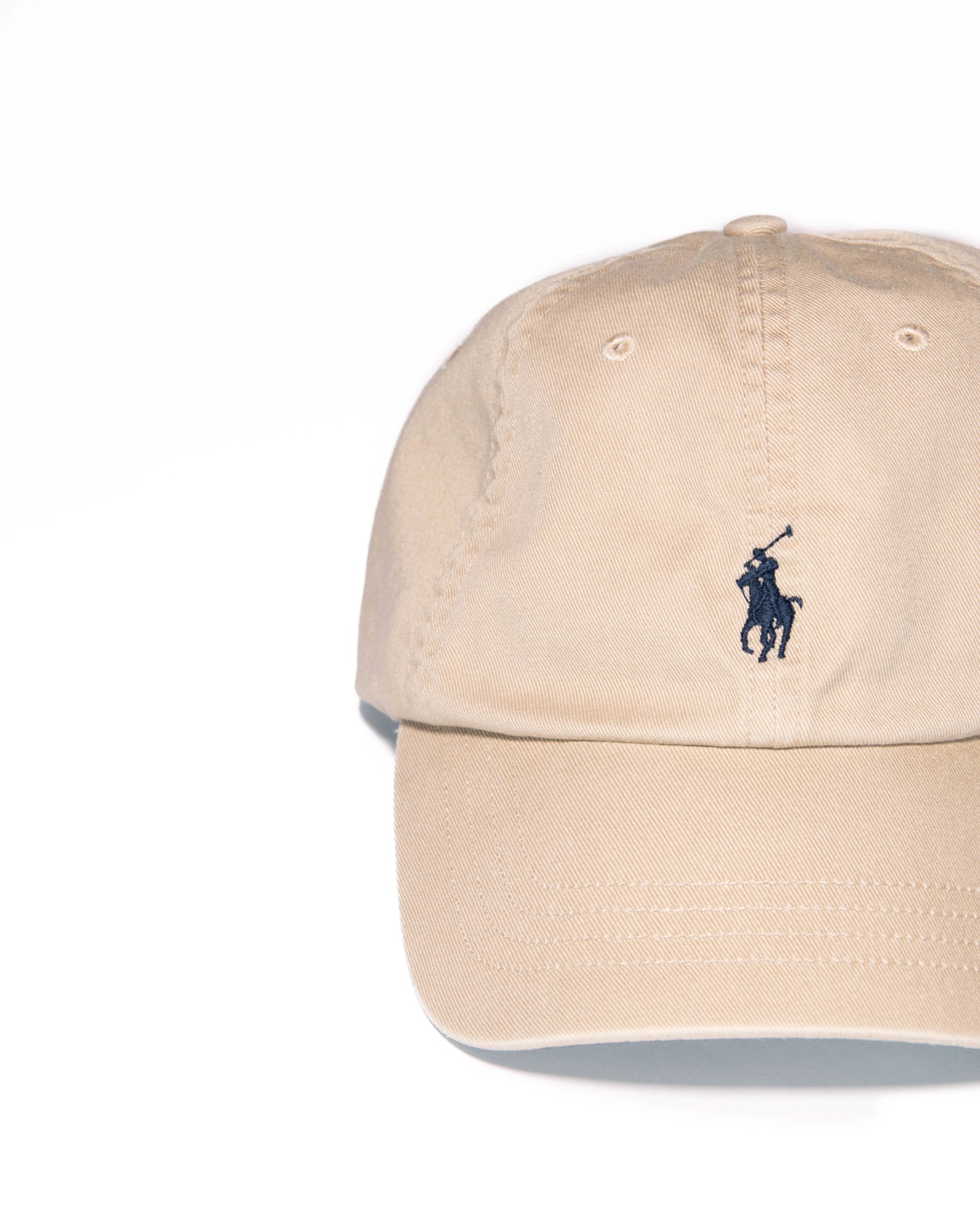 Beżowa bawełniana czapka z daszkiem Ralph Lauren - unisex onesize