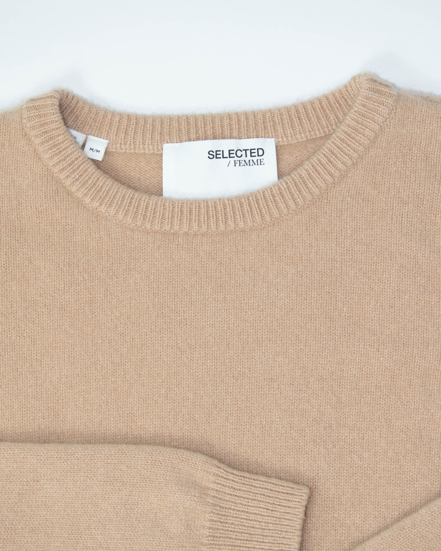 Beżowy kaszmirowy grubszy sweter Selected Femme - M