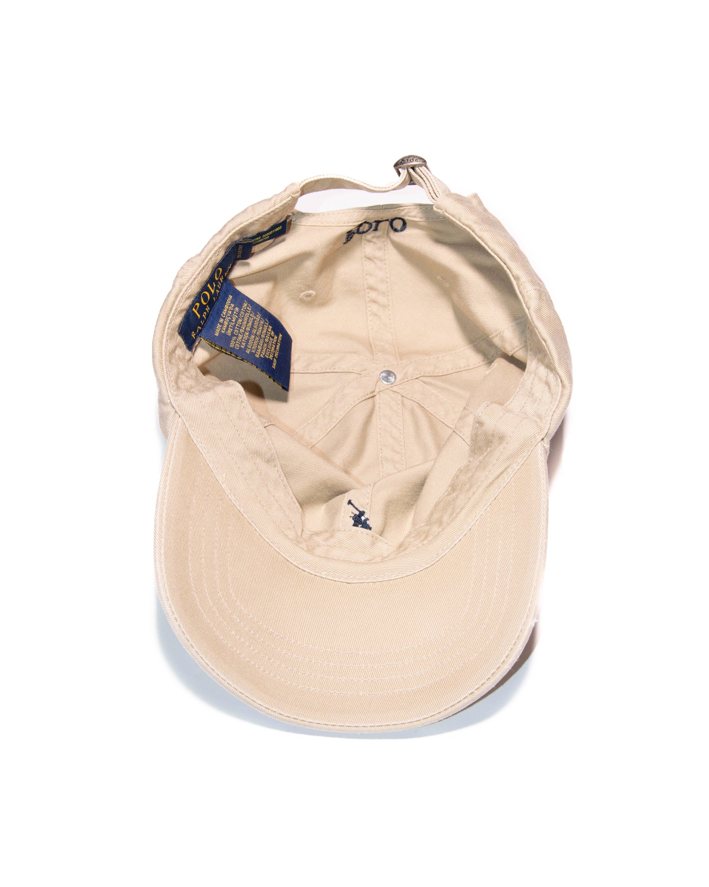 Beżowa bawełniana czapka z daszkiem Ralph Lauren - unisex onesize