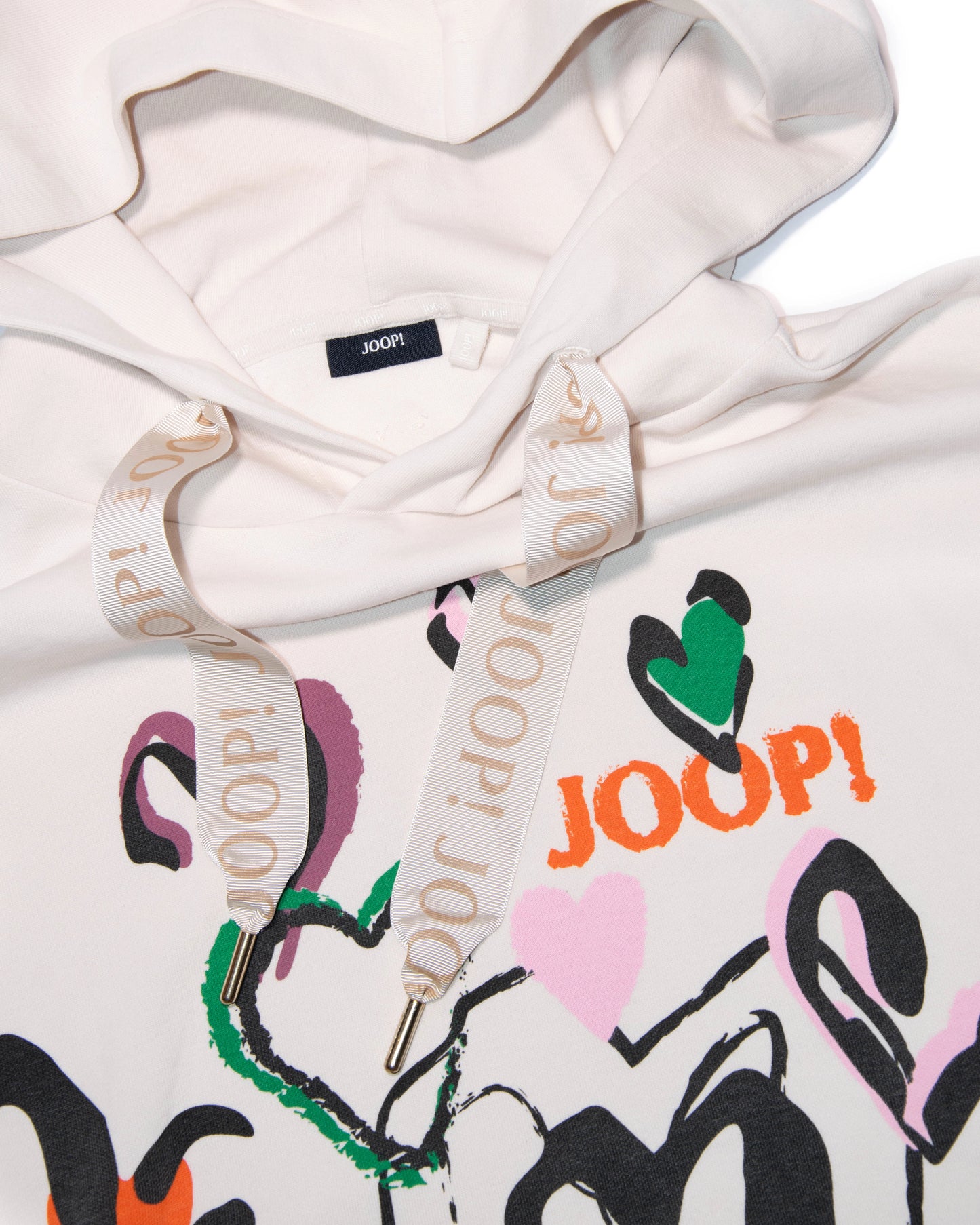 Kremowa bawełniana damska bluza z kapturem JOOP! - S/M