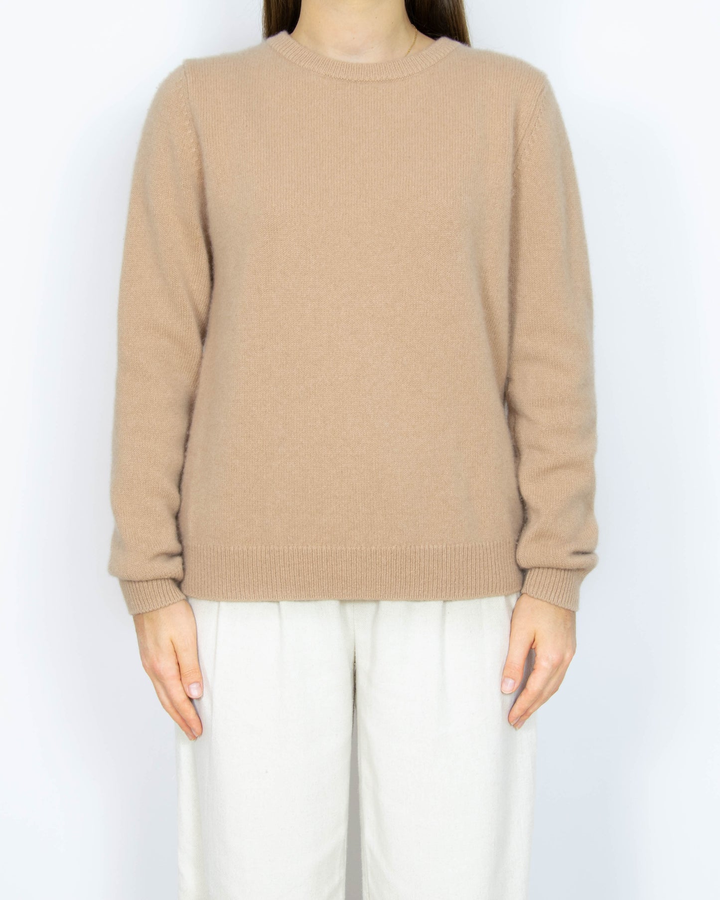Beżowy kaszmirowy grubszy sweter Selected Femme - M