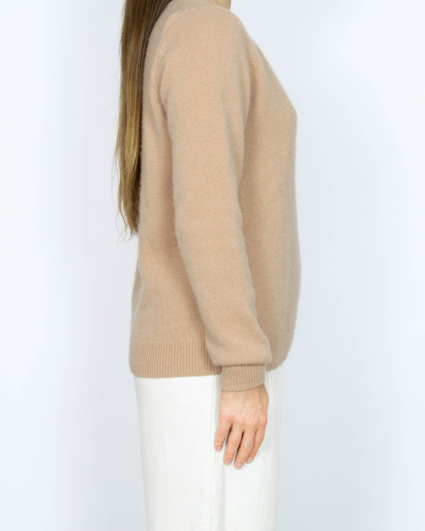 Beżowy kaszmirowy grubszy sweter Selected Femme - M