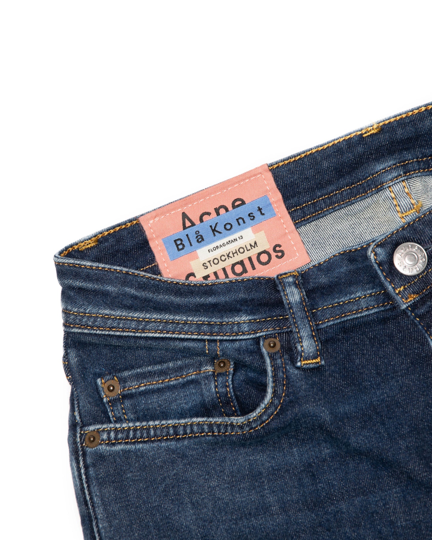 Granatowe spodnie jeansowe ACNE STUDIOS - W27 L32