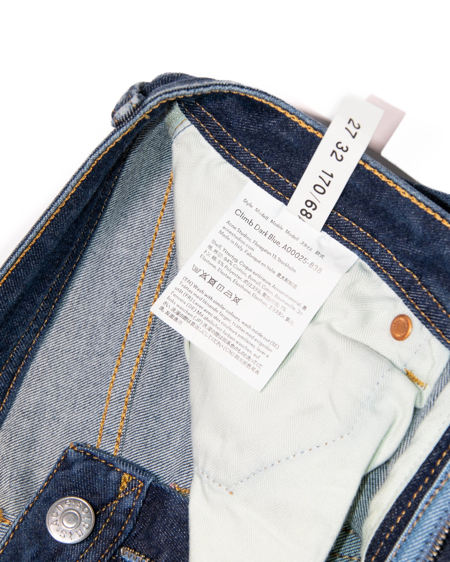 Granatowe spodnie jeansowe ACNE STUDIOS - W27 L32