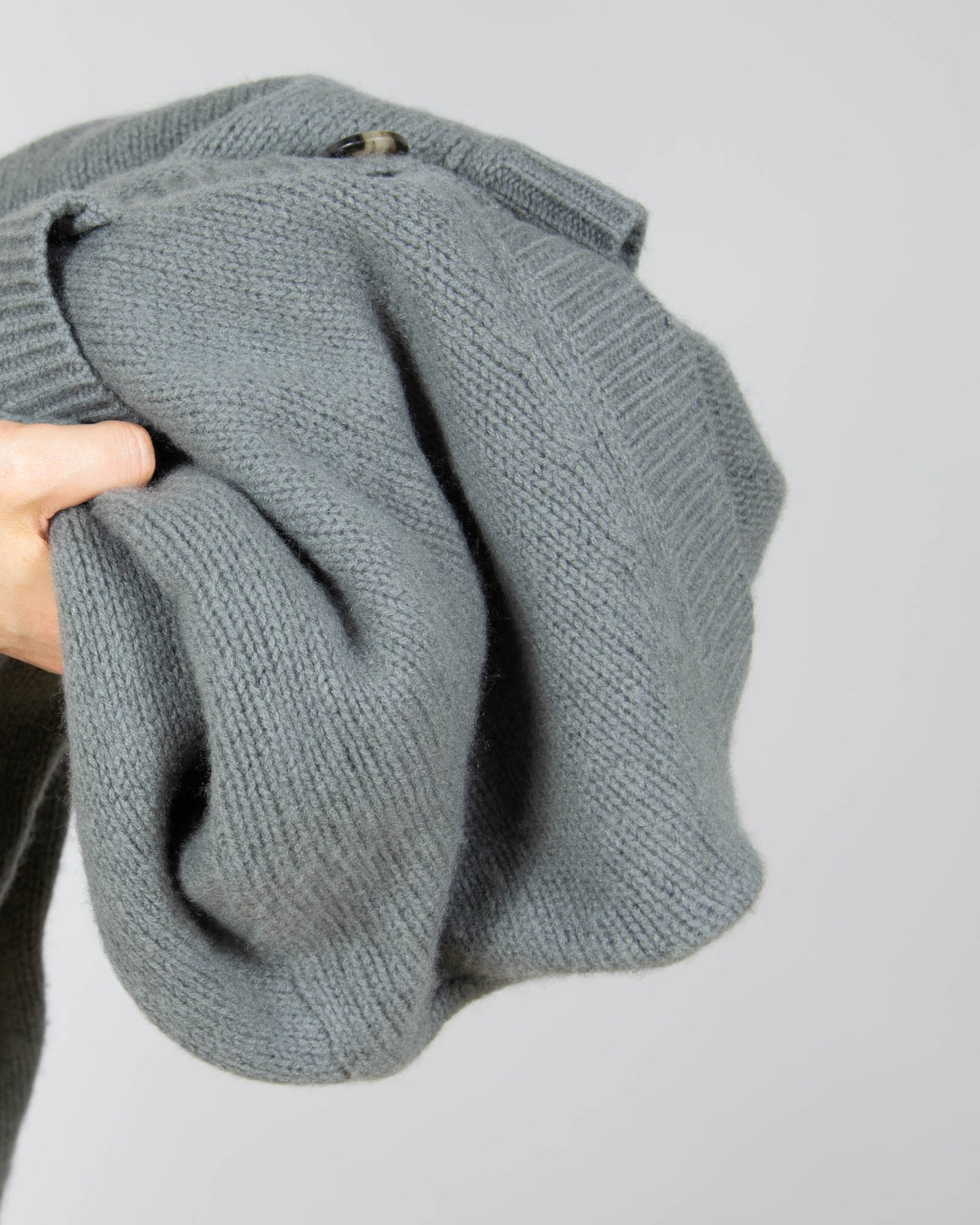 Szary (wełna + kaszmir) kardigan FFC - S