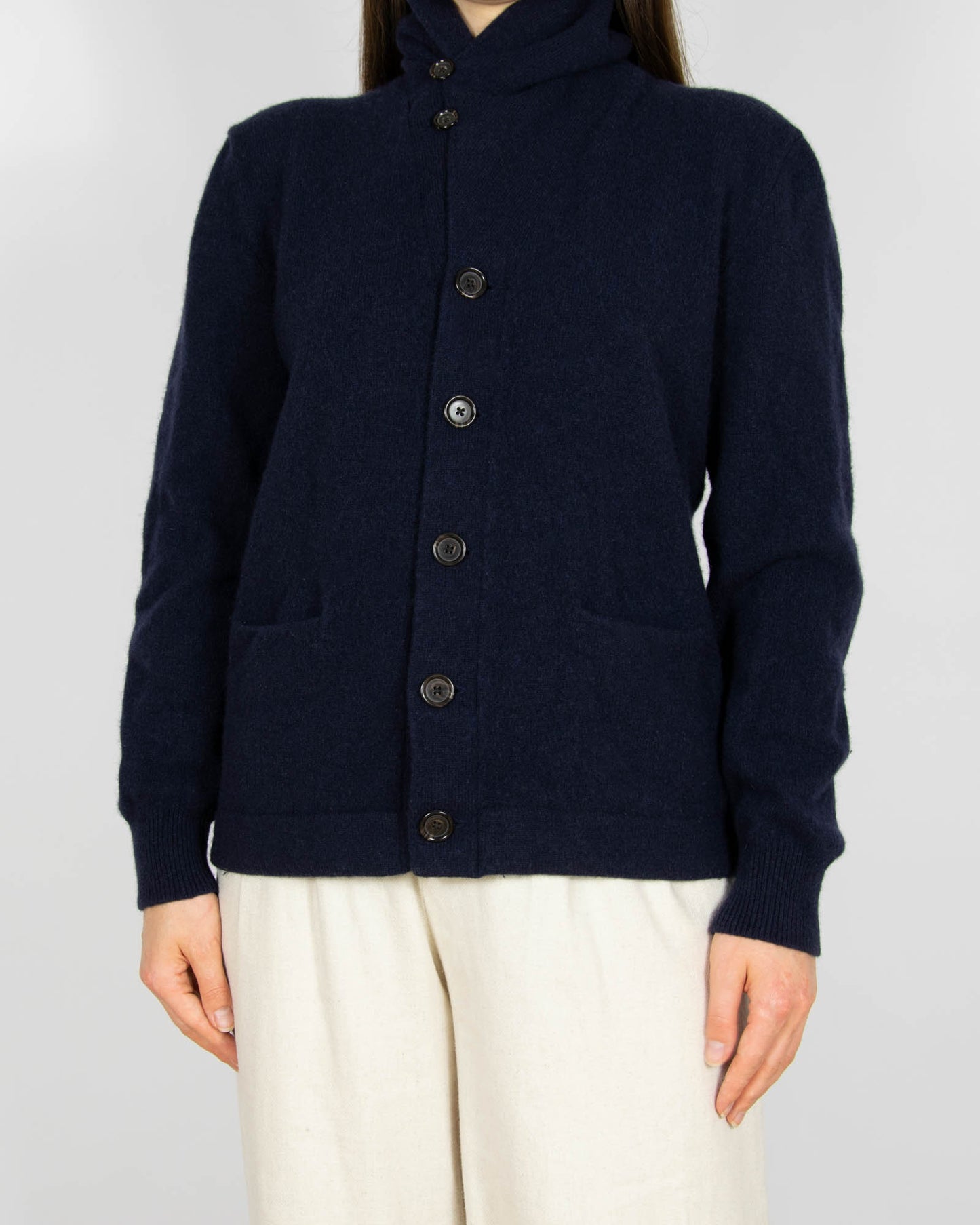 Granatowy wełniany kardigan Ralph Lauren - M