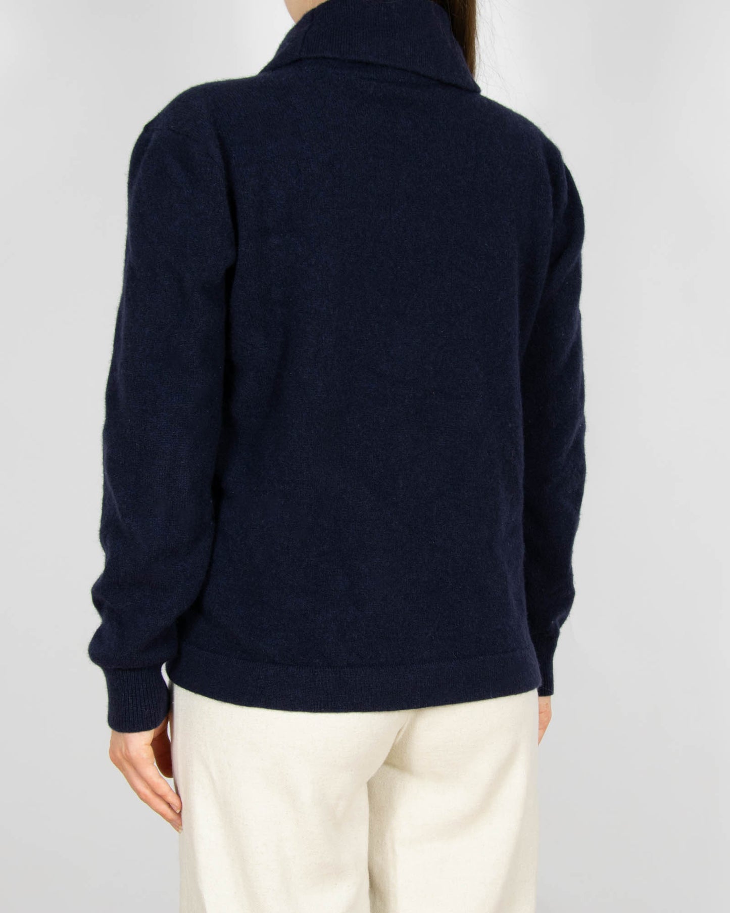 Granatowy wełniany kardigan Ralph Lauren - M