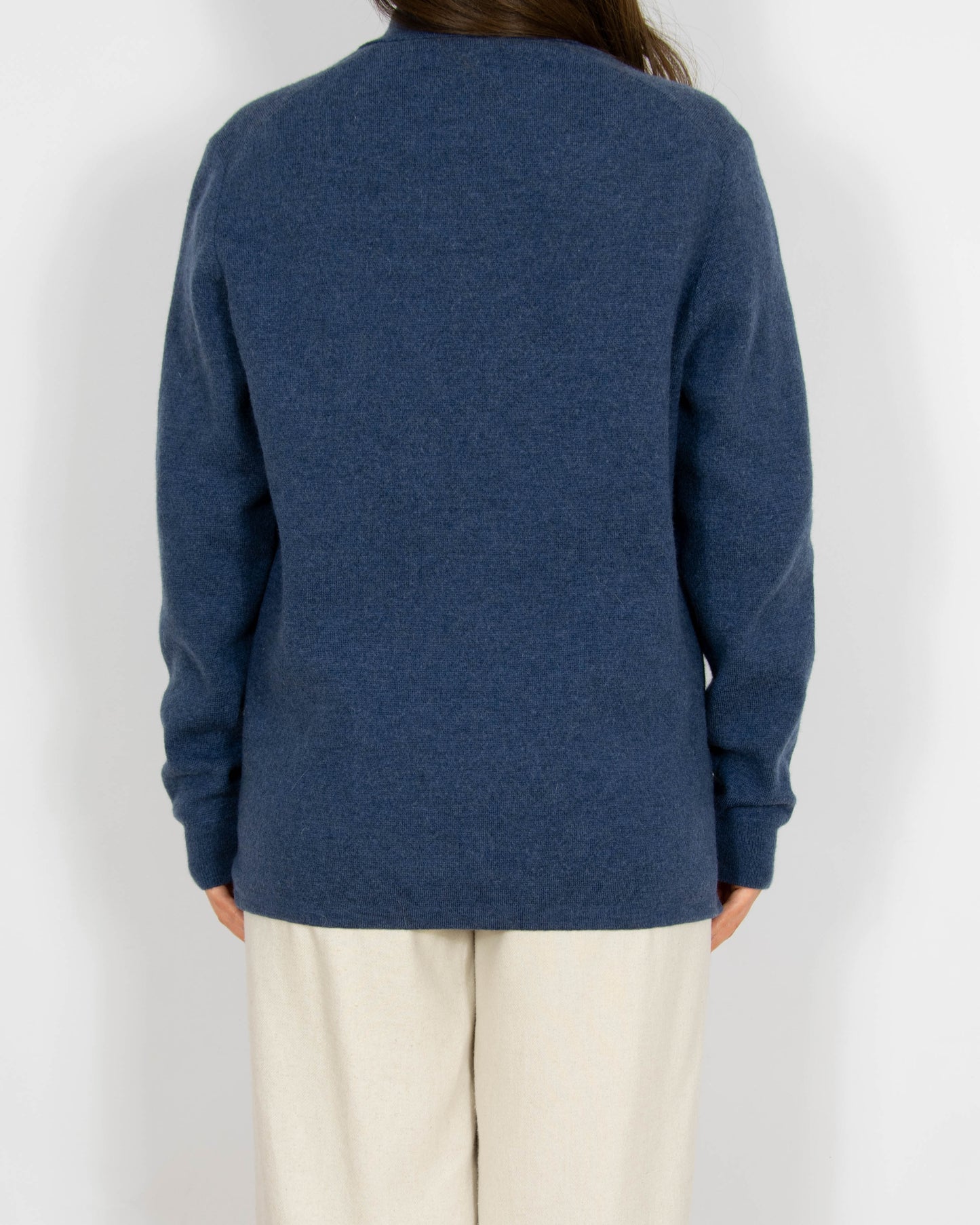 Granatowy wełniany (merino) sweter These Glory Days - M