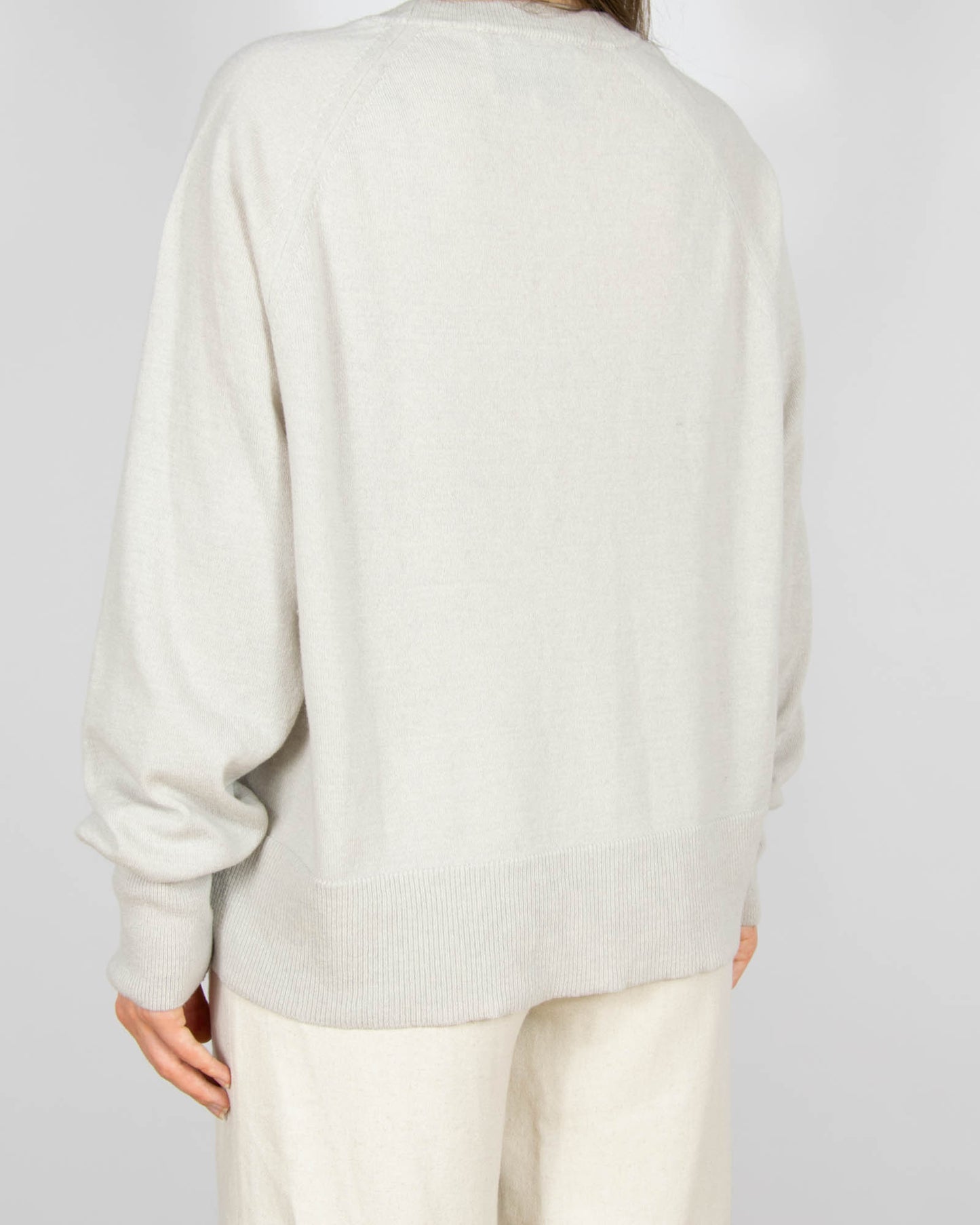 Jasnoszary (merino + kaszmir) sweter Levete Room - XL
