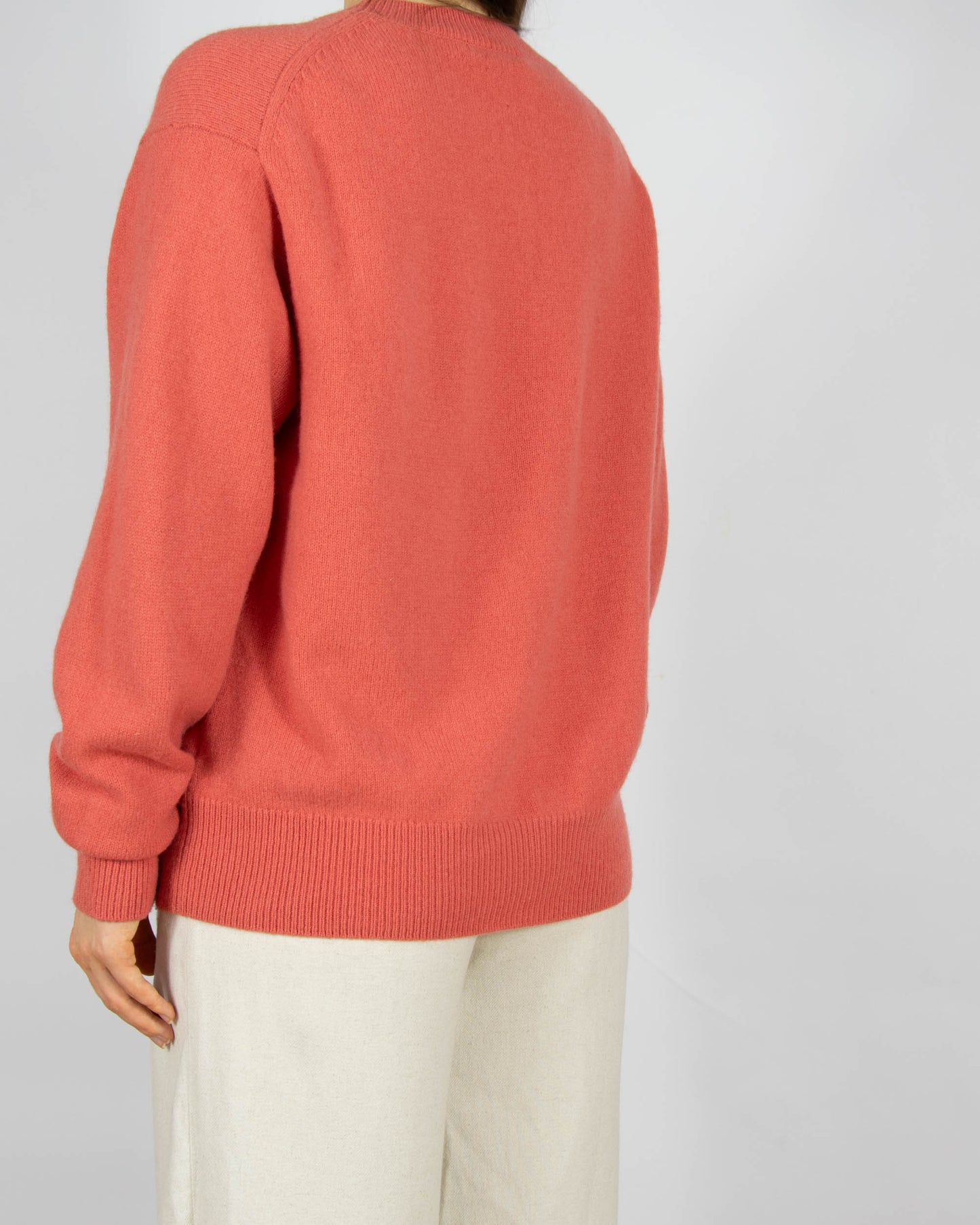 Malinowy wełniany sweter Uniqlo - L