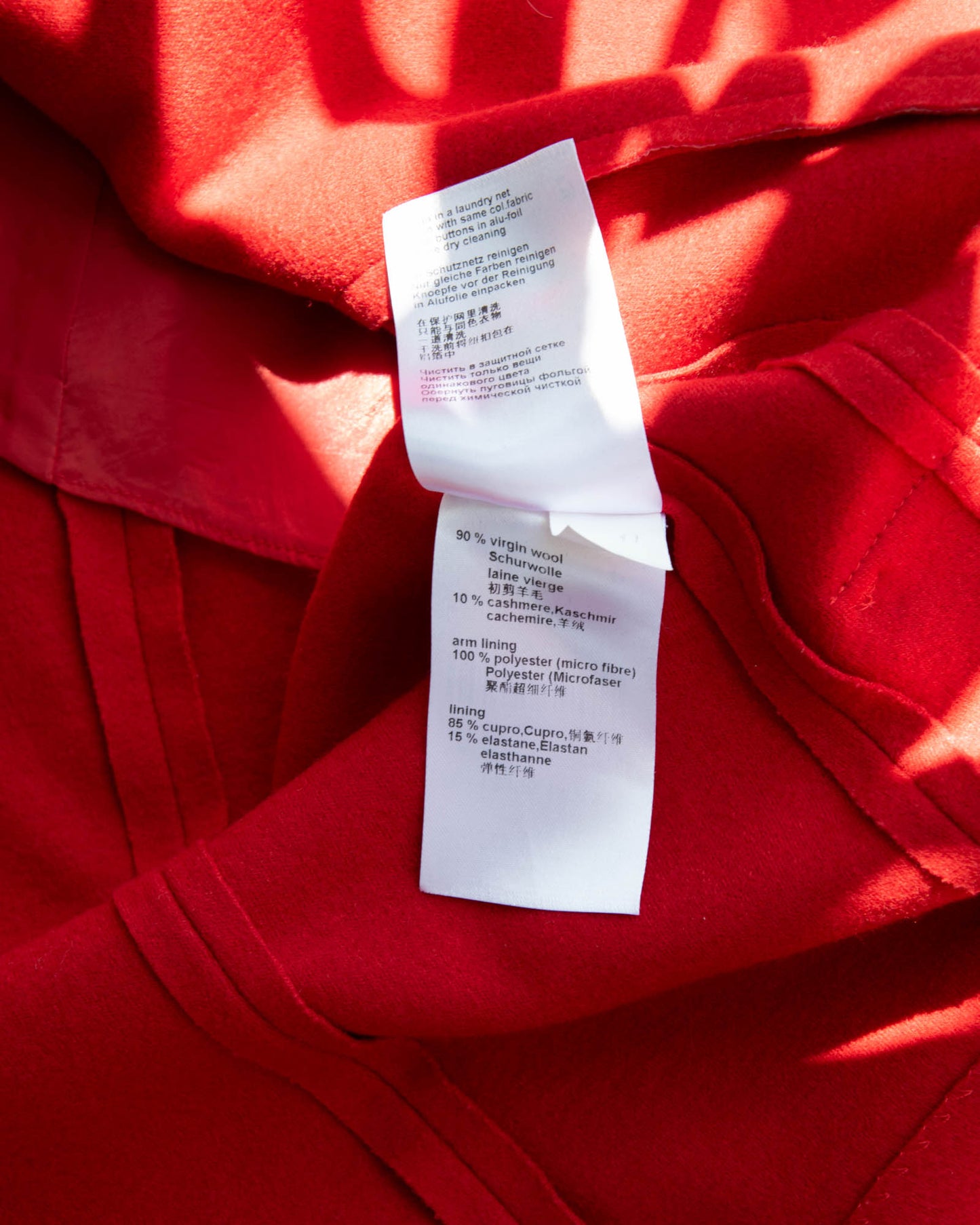 Czerwony (wełna + kaszmir) blazer MARC CAIN - M