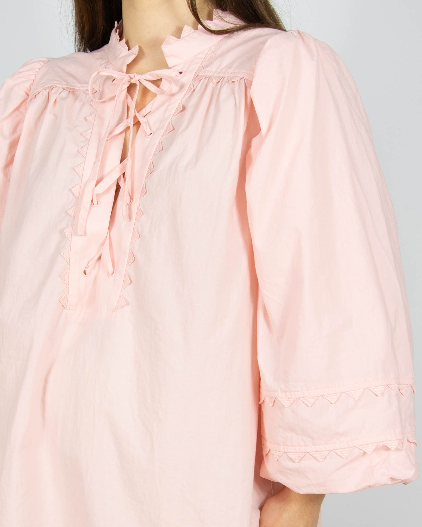 Pastelowa różowa bawełniana (organic) bluzka MUNTHE - XL