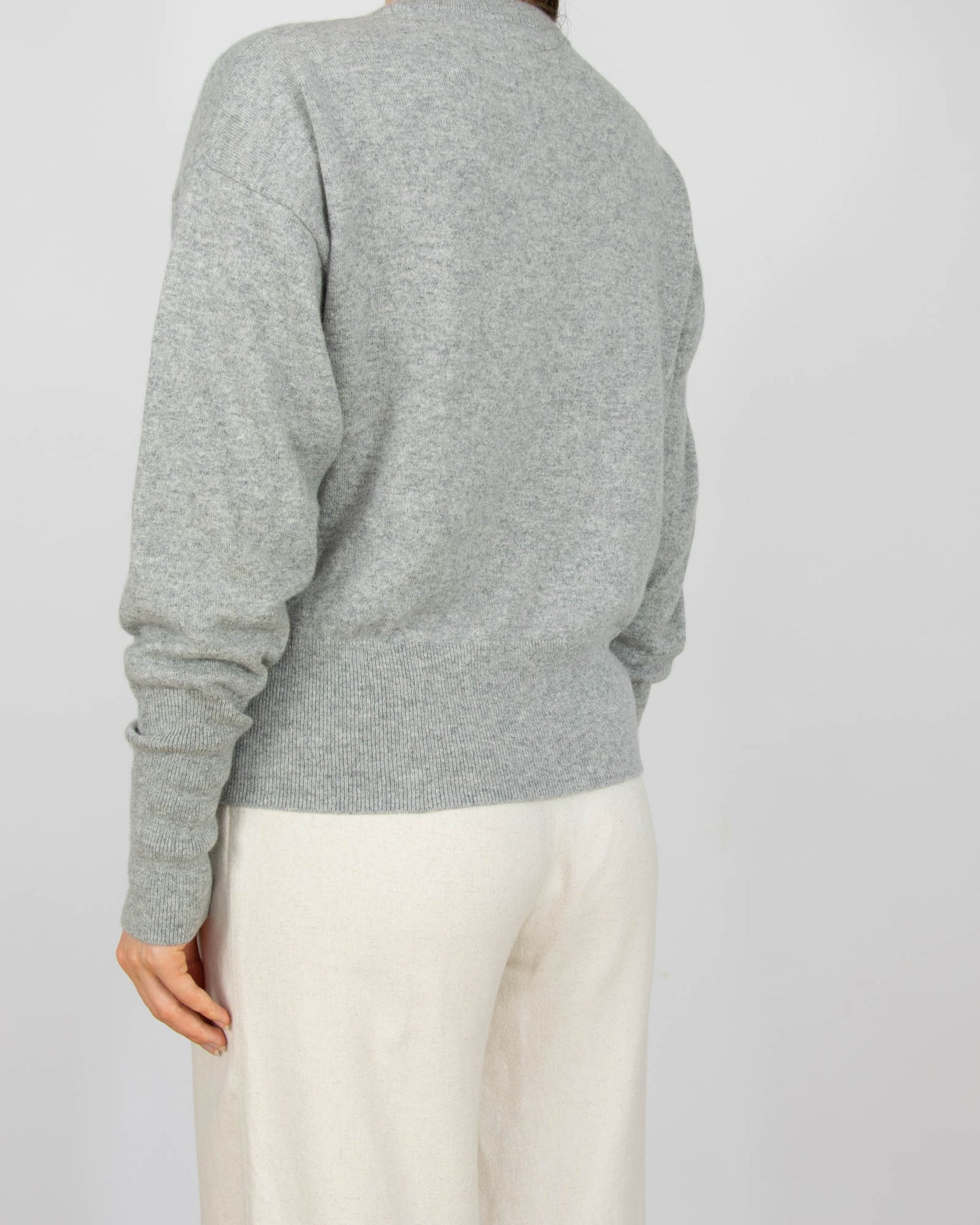 Szary kaszmirowy sweter H&M - M