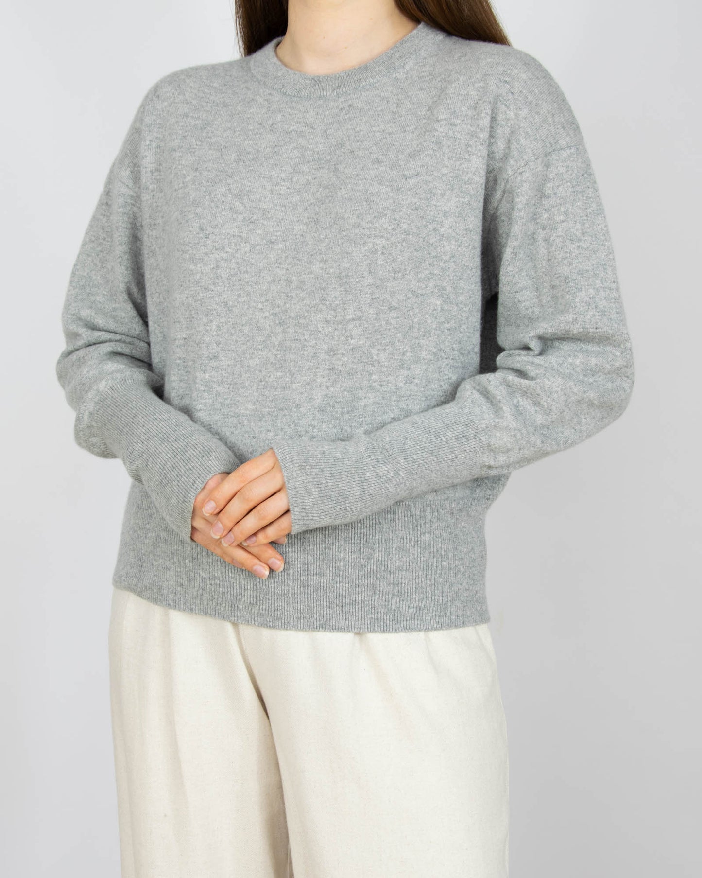 Szary kaszmirowy sweter H&M - M