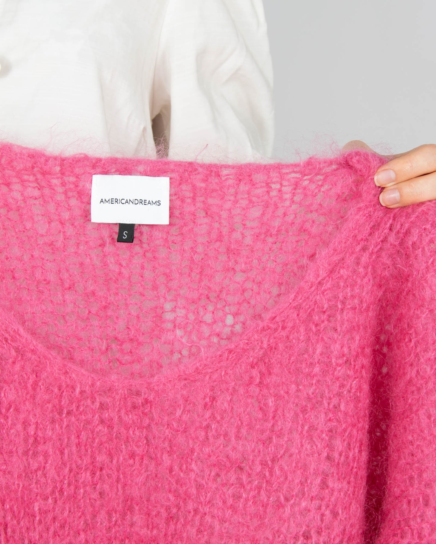 Różowy moherowy sweter AMERICANDREAMS - S/M