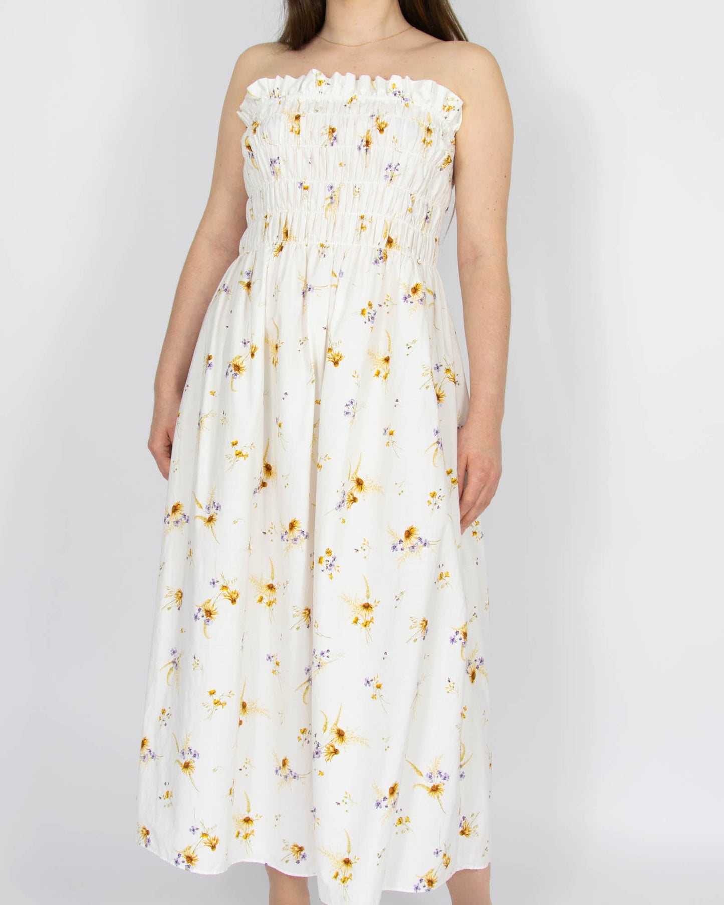 Bawełniana sukienka w polne kwiaty H&M - M