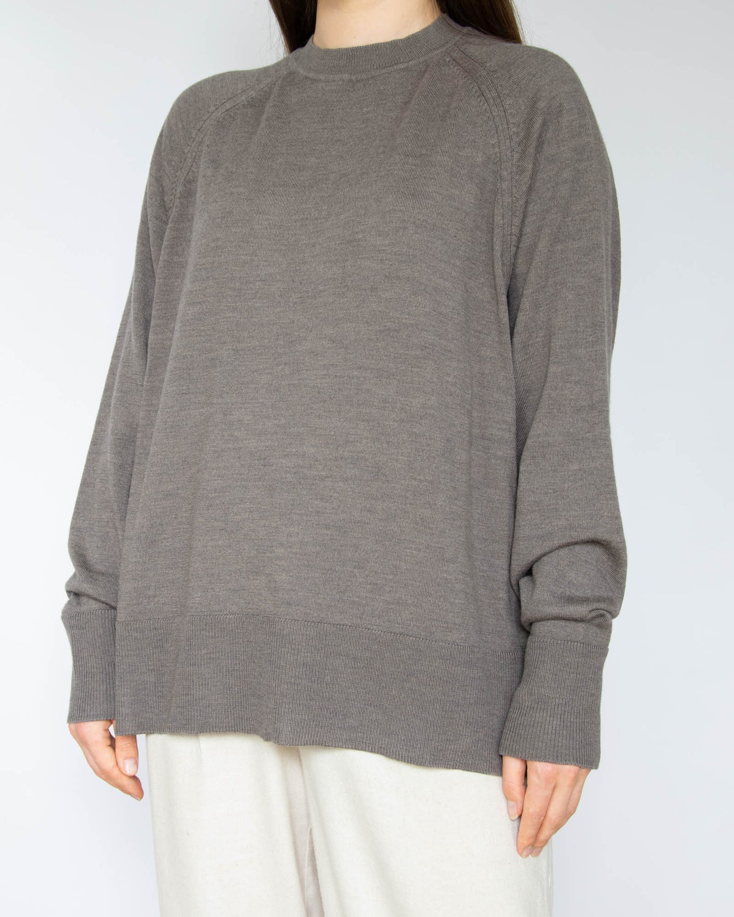 Brązowy wełniany (merino extra fine) sweter Cubus - XL