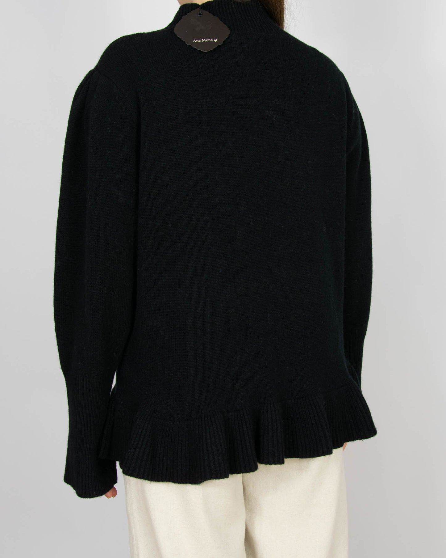 Nowy czarny (wełna + kaszmir) sweter Ane Mone - XL/XXL