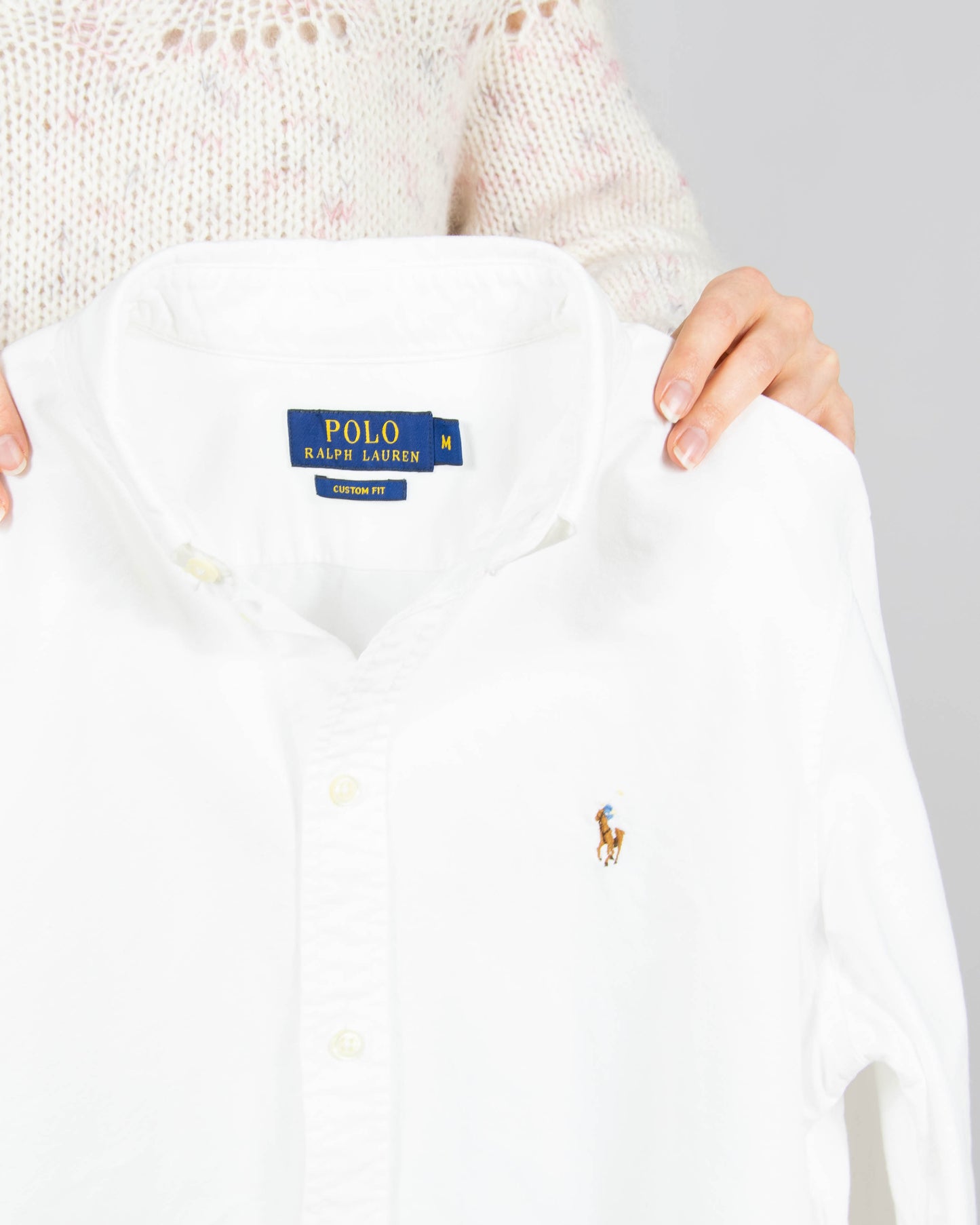 Biała bawełniana koszula damska Ralph Lauren - M