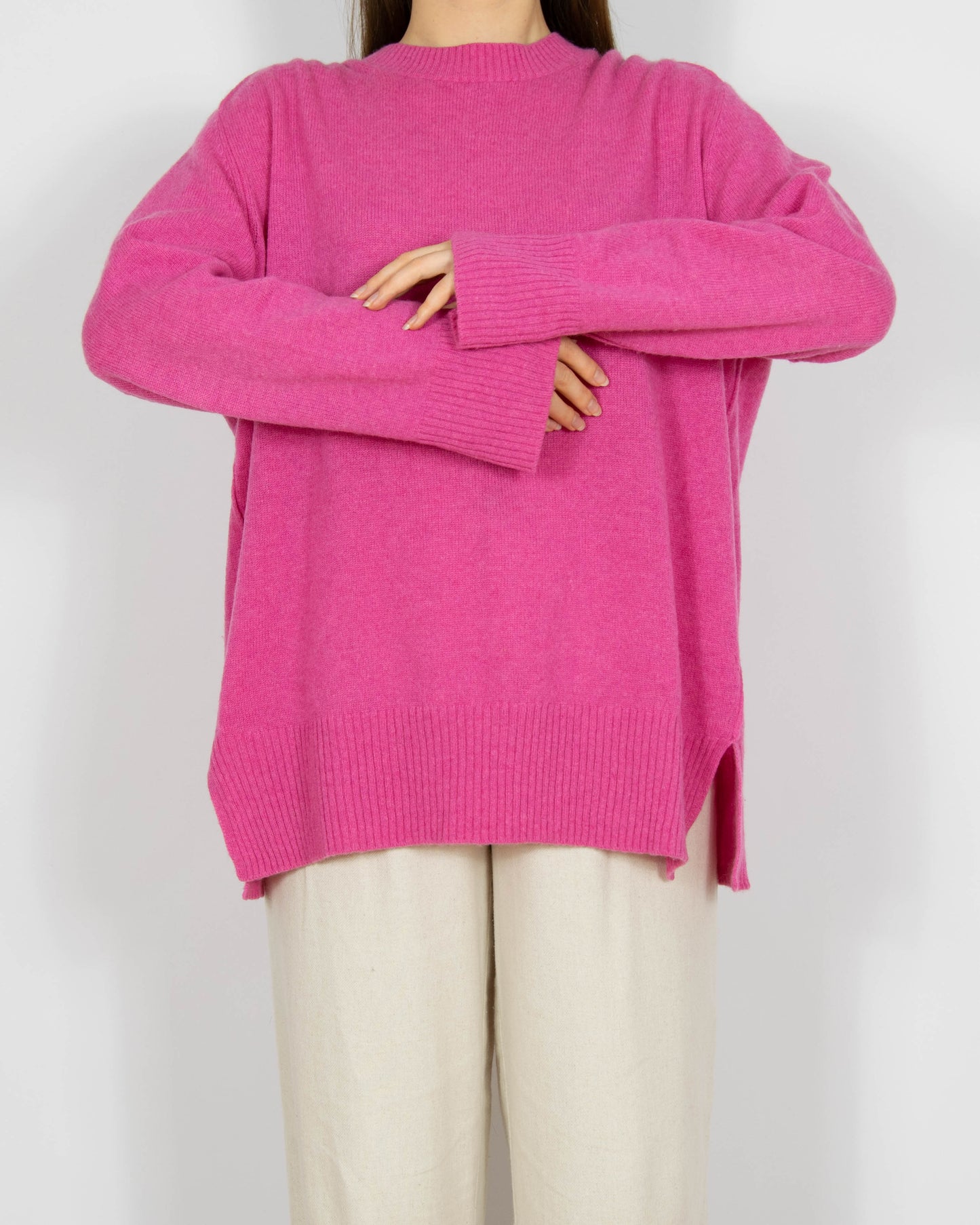 Różowy kaszmirowy sweter (THE MERCER) N.Y. - M/L