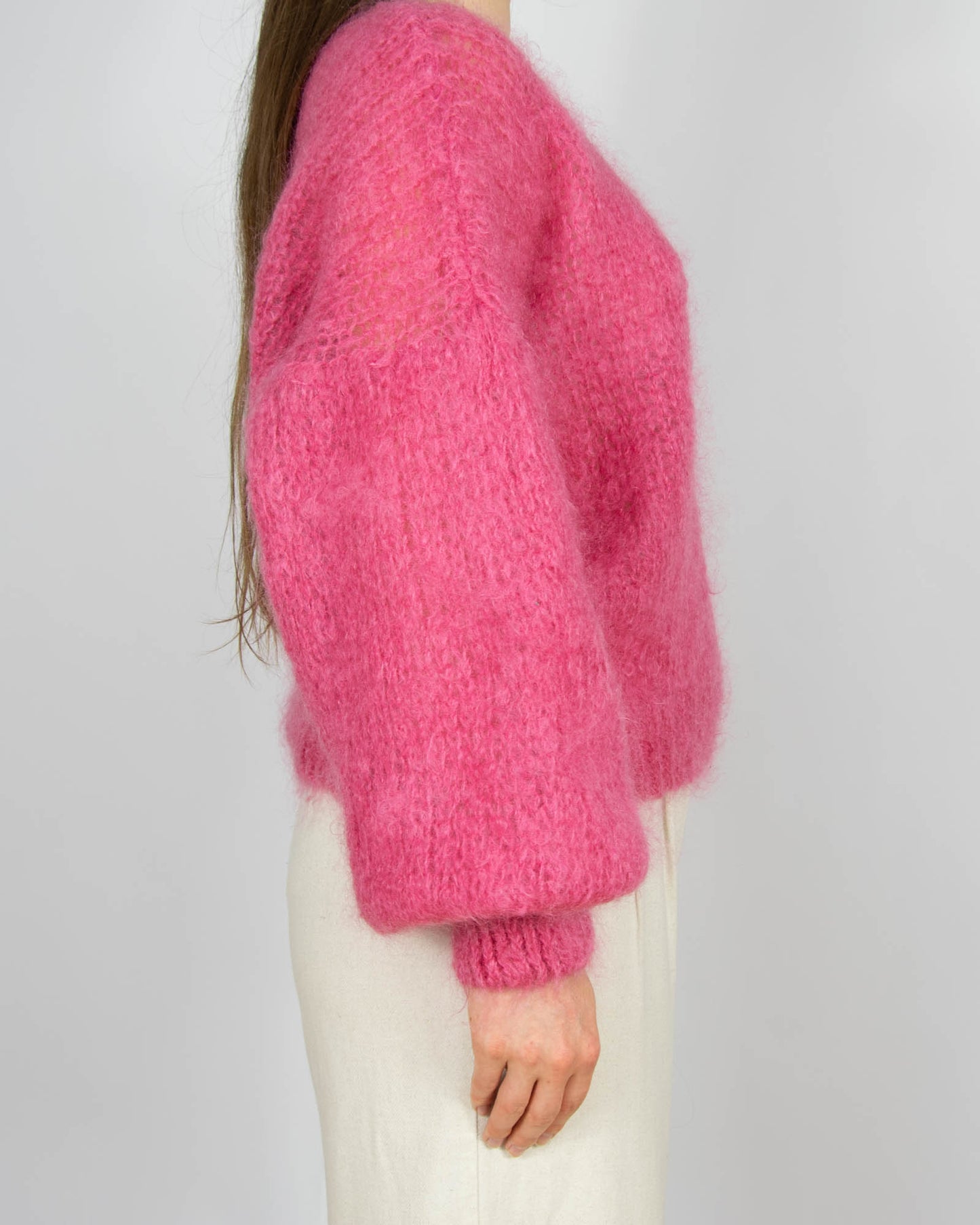 Różowy moherowy sweter AMERICANDREAMS - S/M