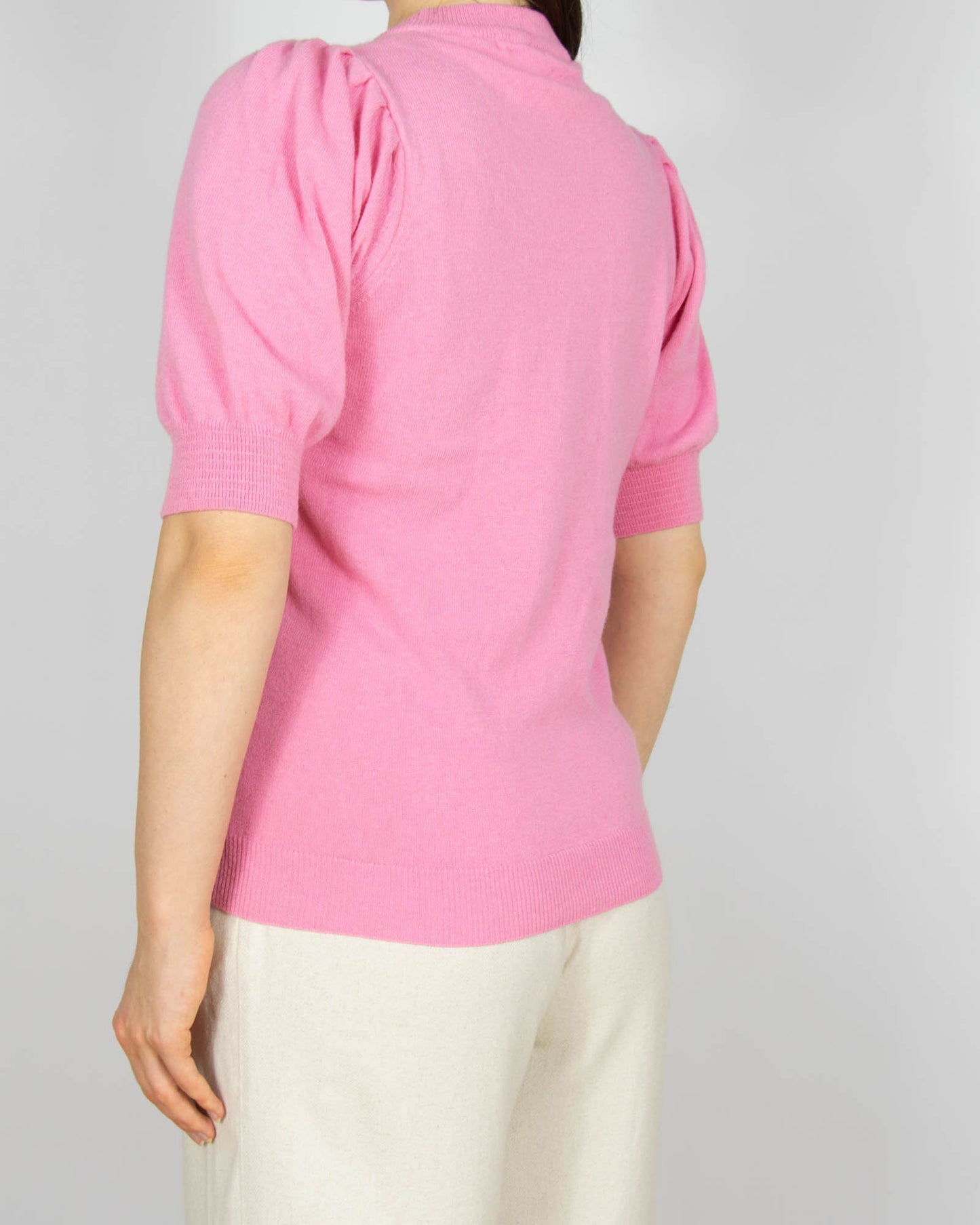 Różowy (merino + wiskoza + kaszmir) sweter Levete Room - XS