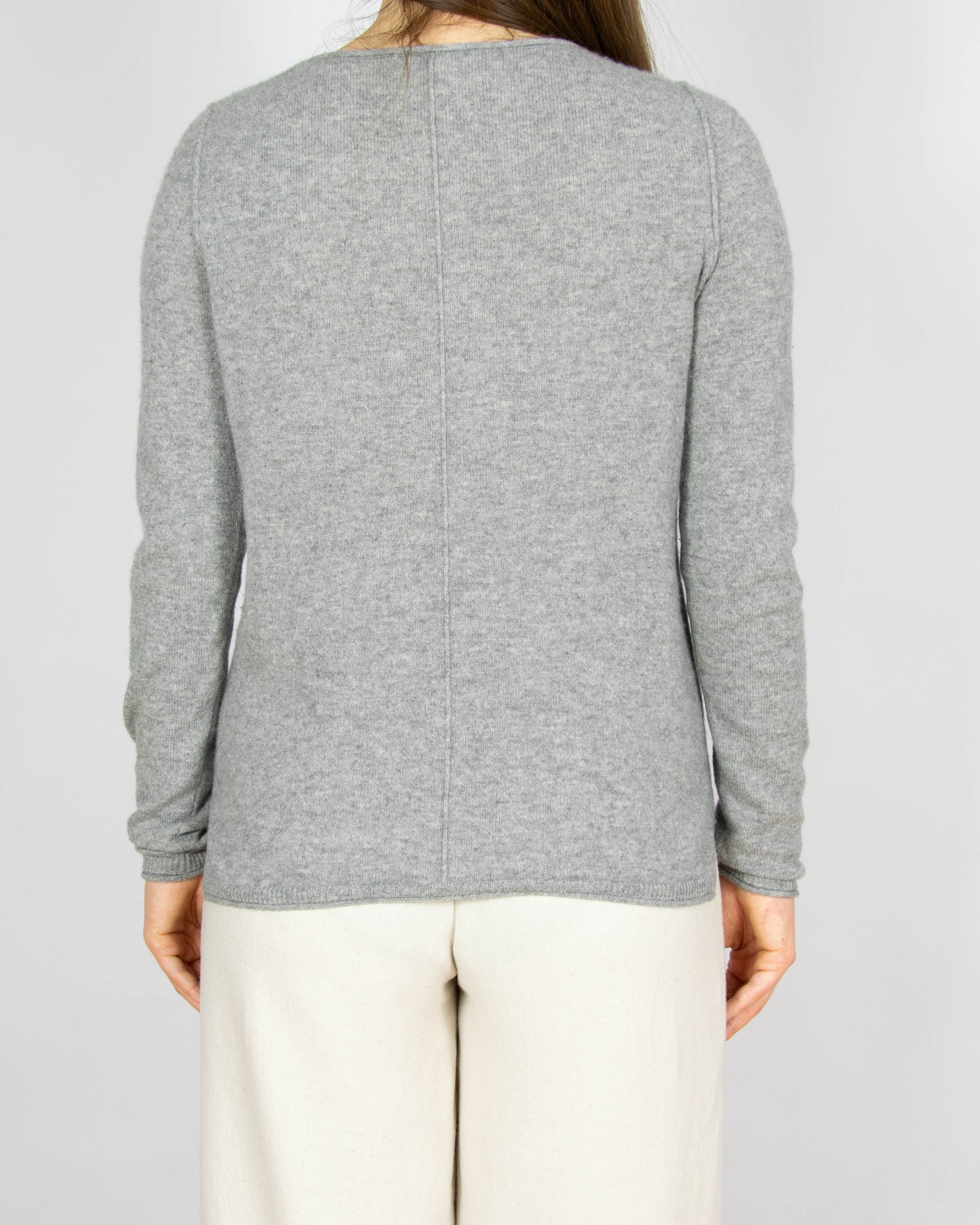 Szary kaszmirowy (fine cashmere) sweter Christian Berg - XS/S