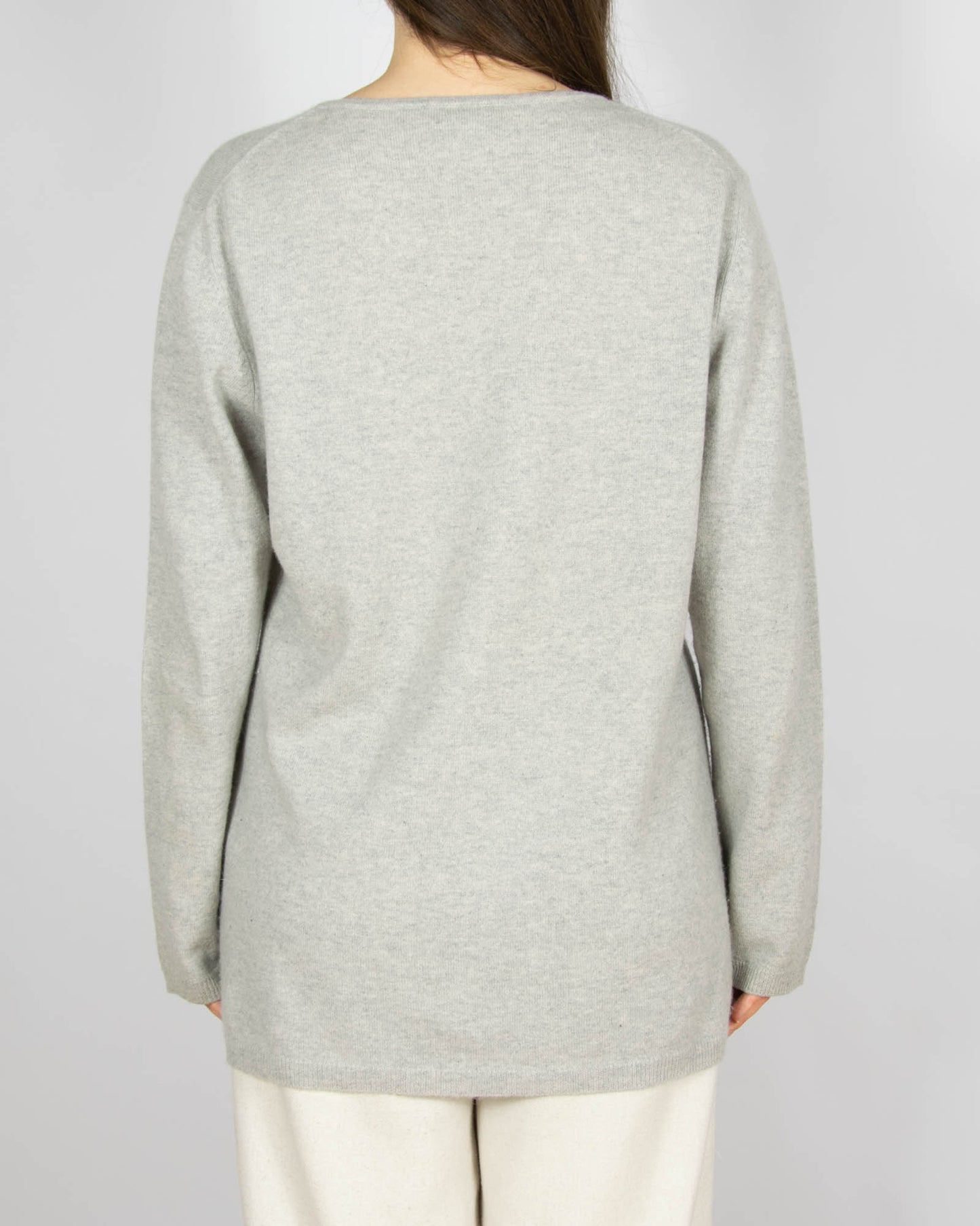 Szary kaszmirowy sweter AVENUE FOCH - XL