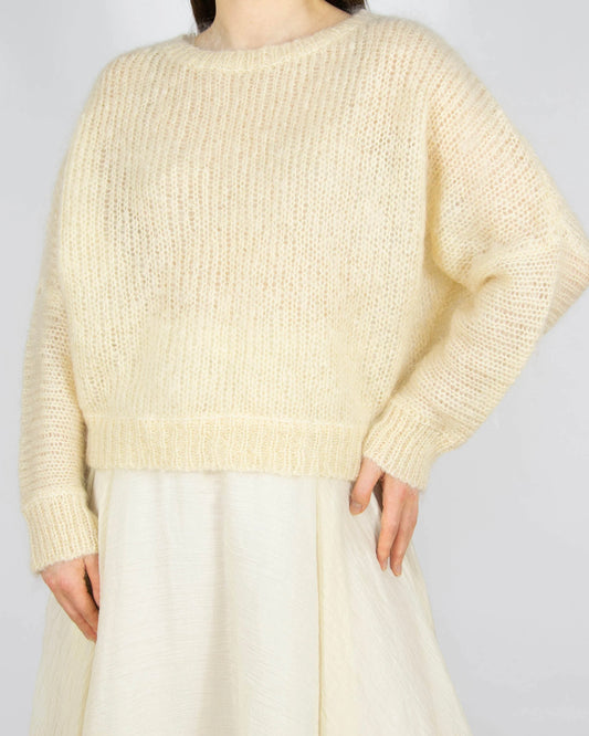 Kremowy (moher + wełna) sweter Reserved - S