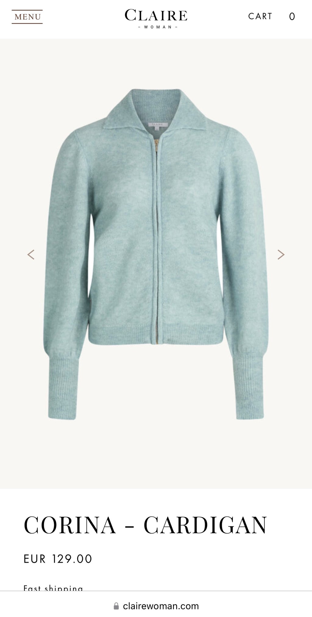 Błękitna wełniana (moher + wełna) bluza CLAIRE - XL/XXL