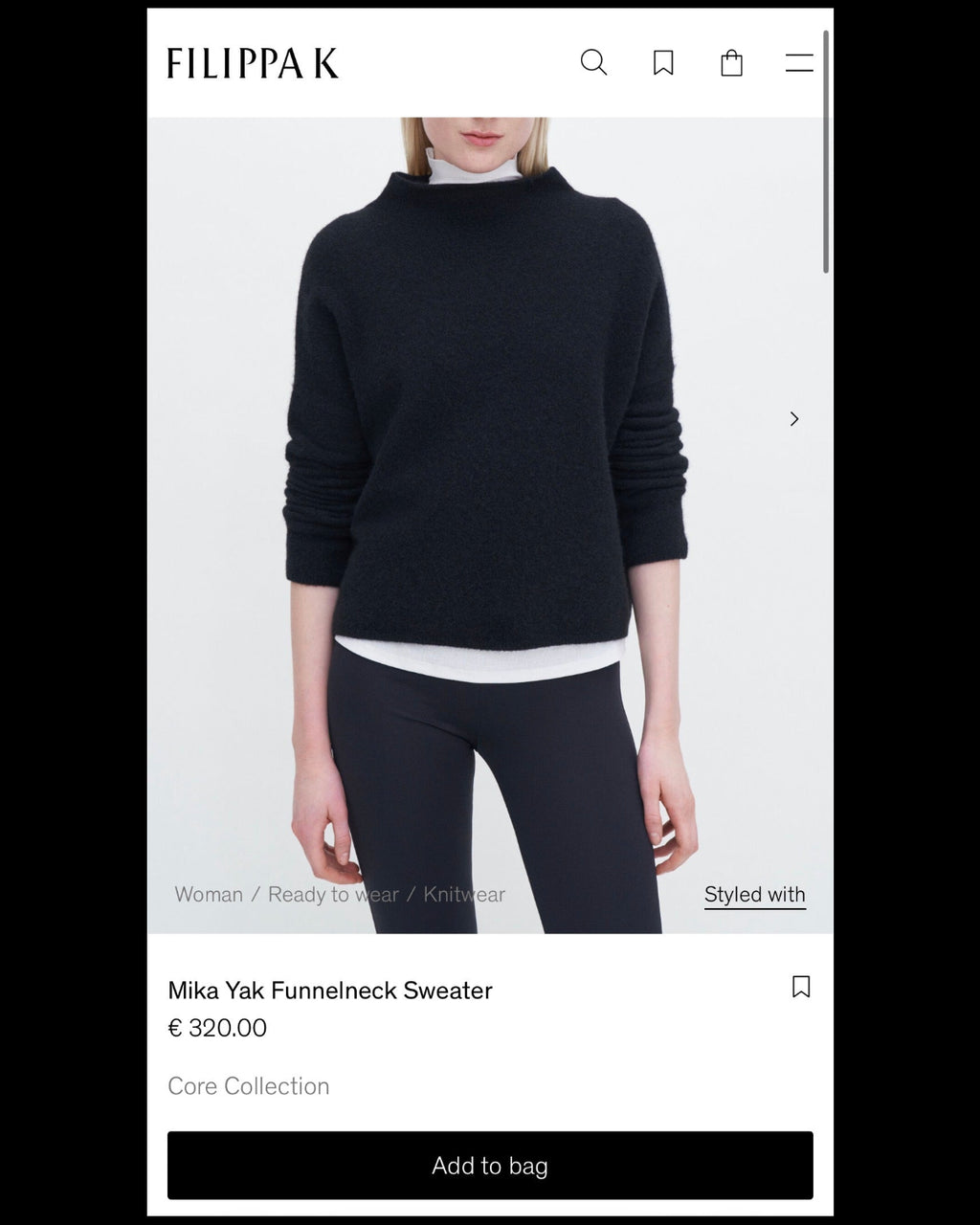 FILIPPA K (wełna + yak) - S