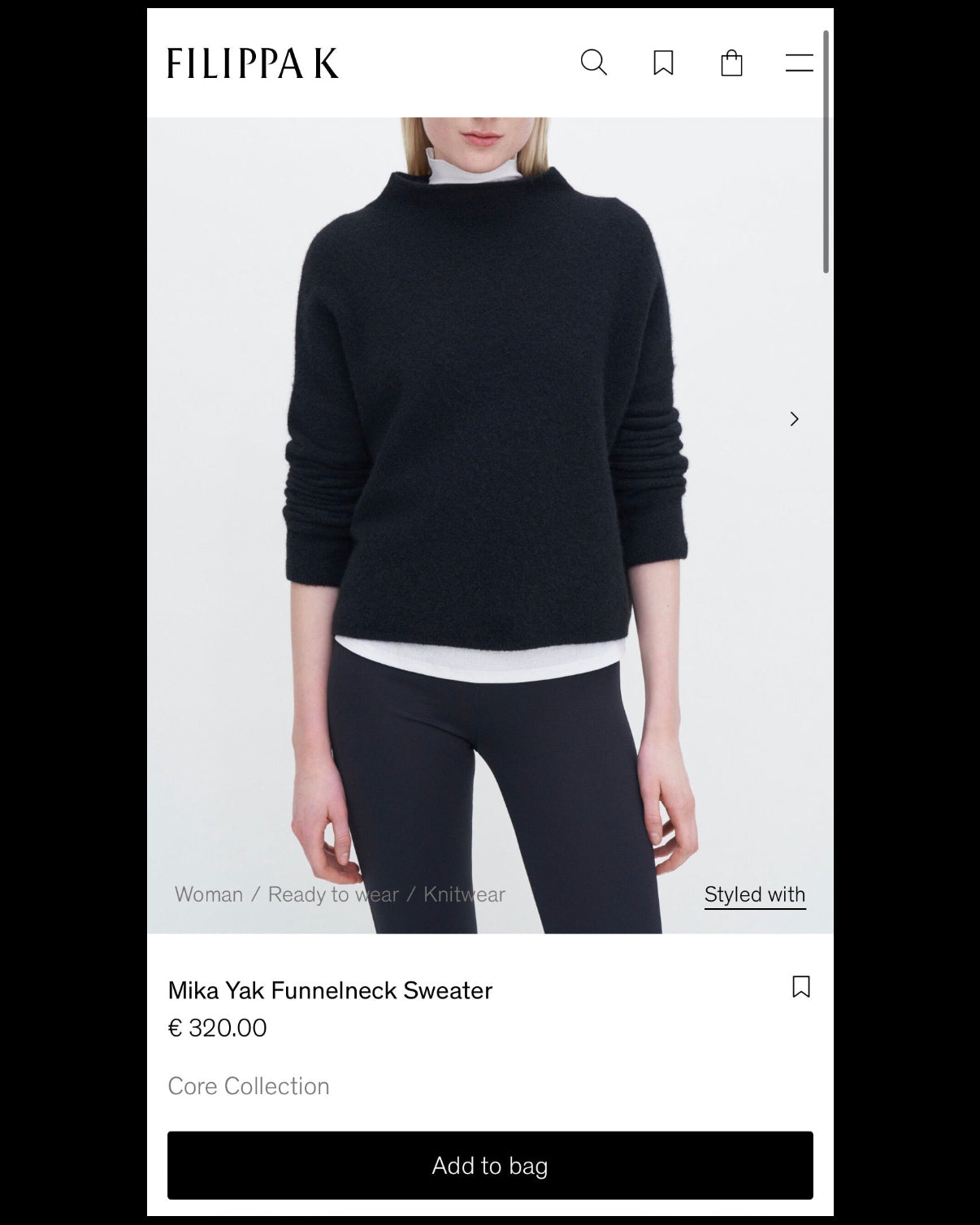 FILIPPA K (wełna + yak) - S