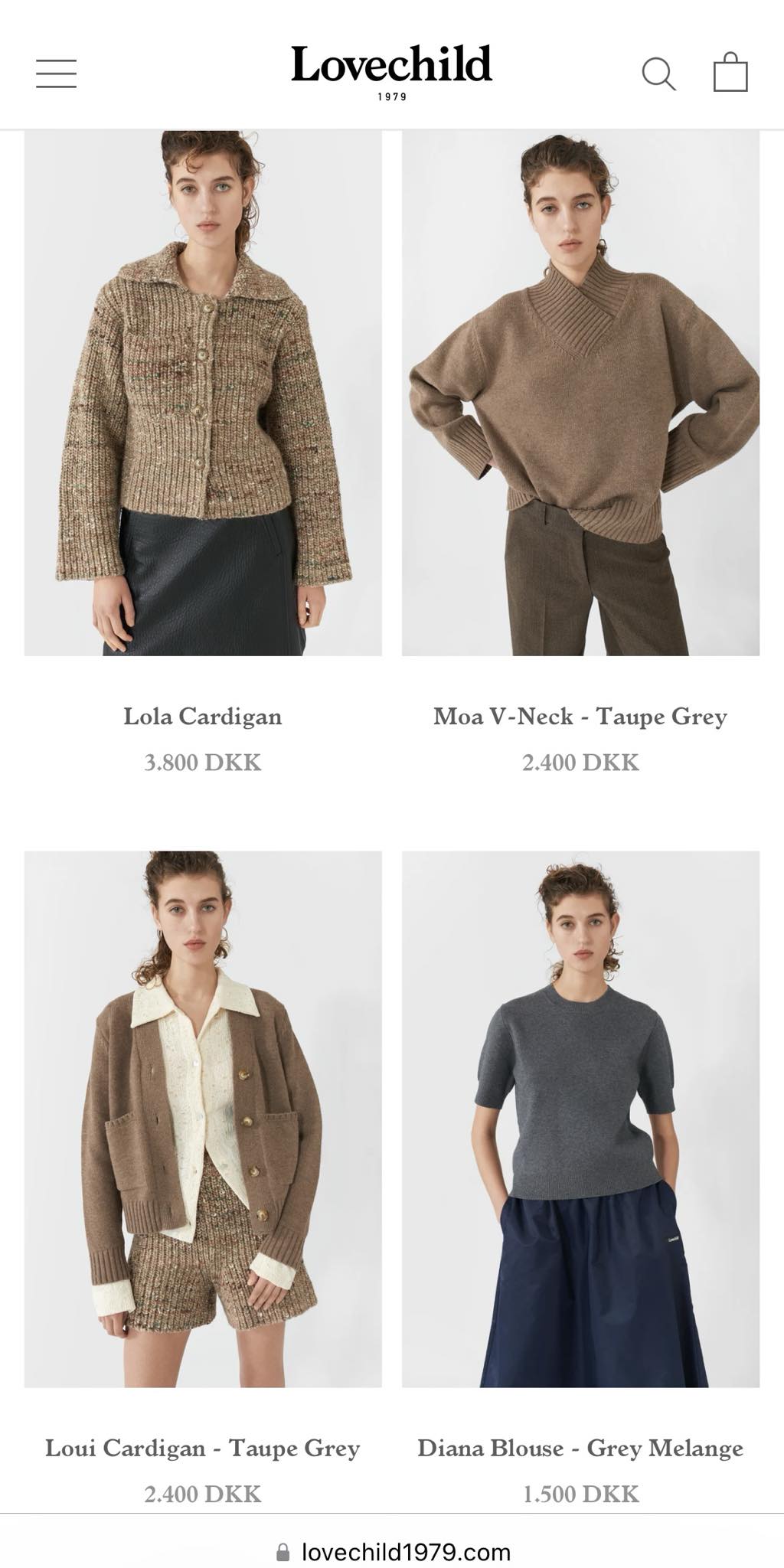 Kremowy wełniano (merino) bawełniany (egipska) sweter oversize z golfem Lovechild 1979 - M