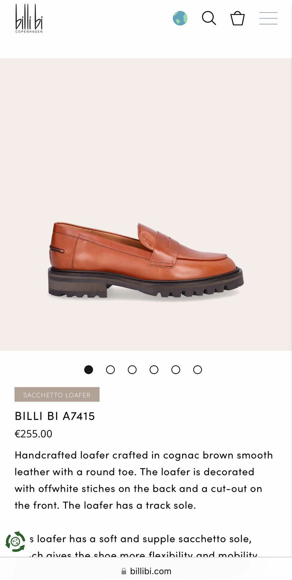 Beżowe skórzane loafersy Billi Bi Copenhagen - 42