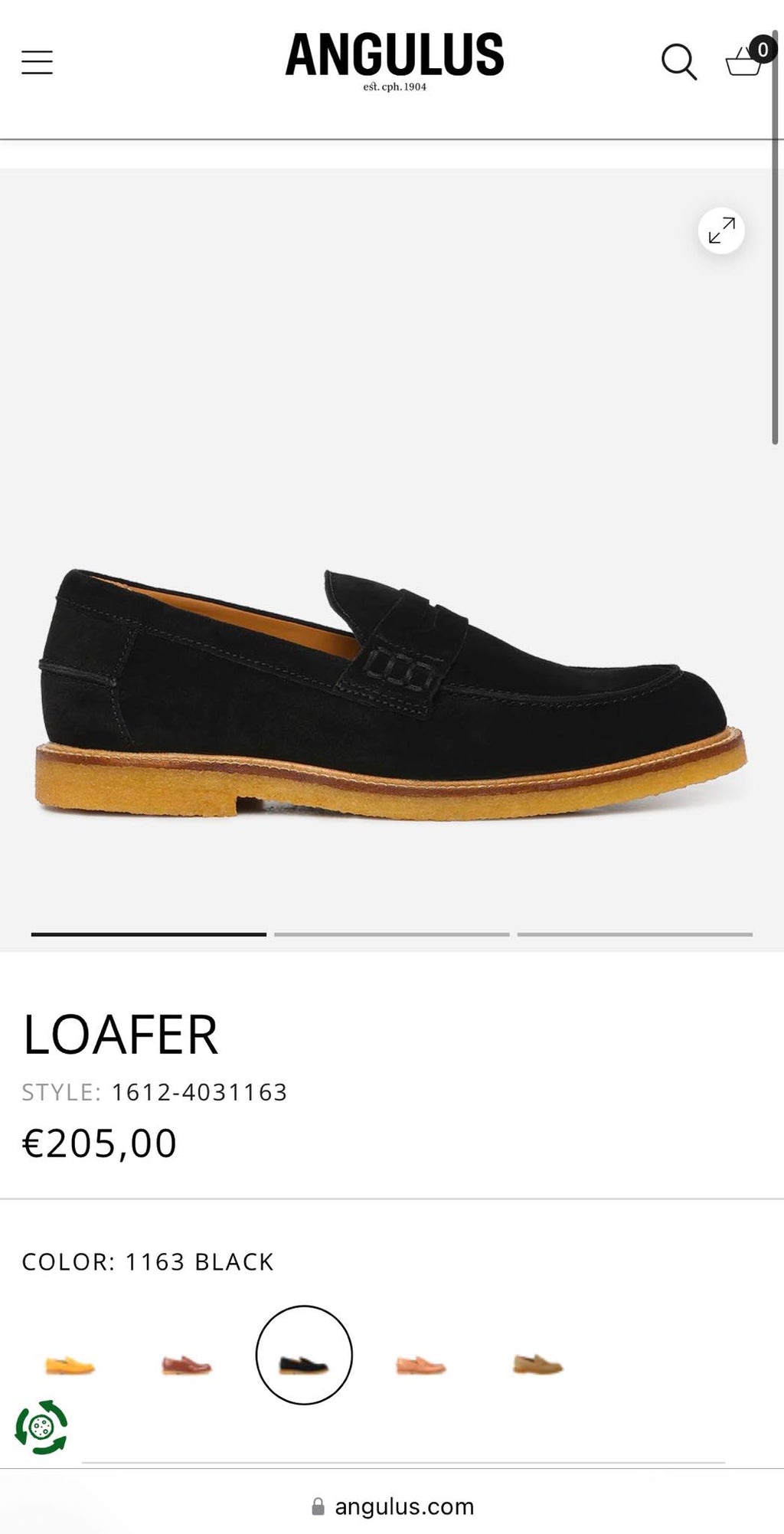 Czarne skórzane loafersy ANGULUS - 38