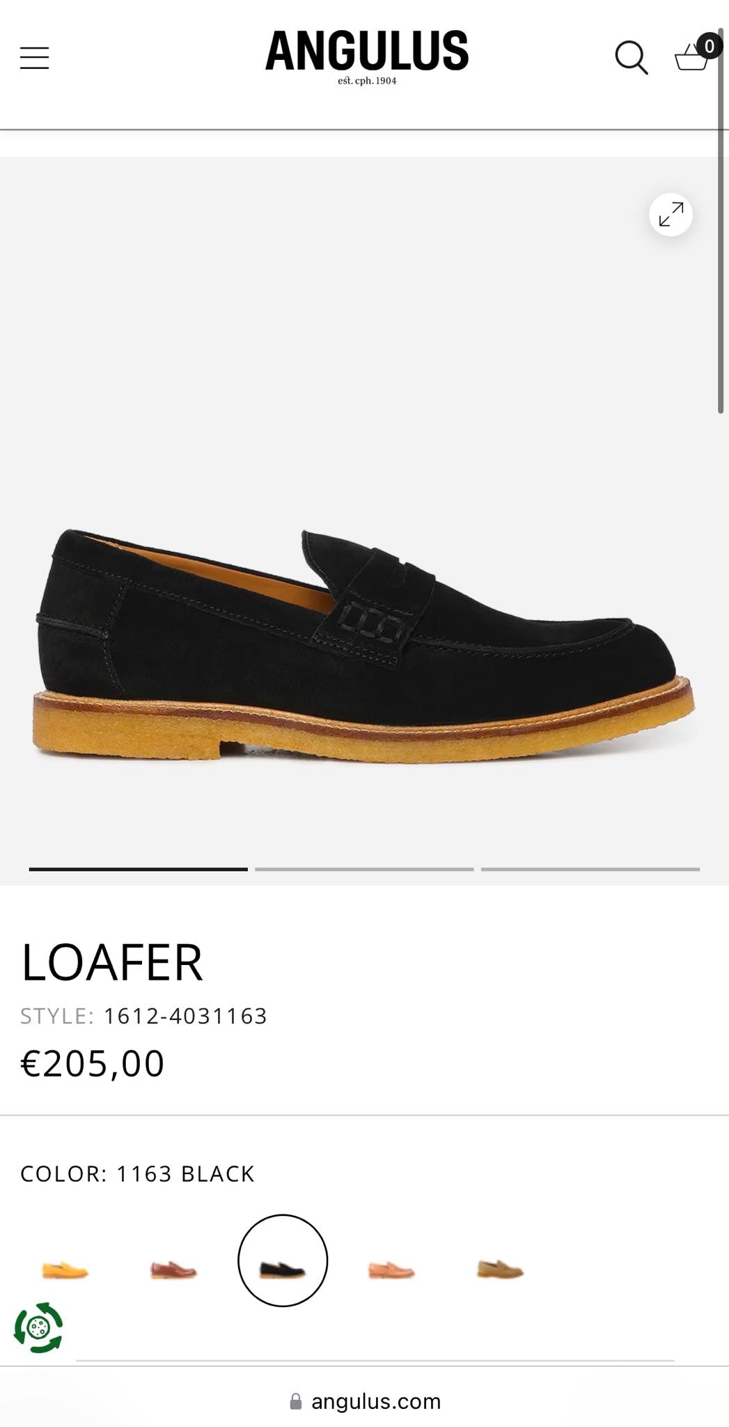 Czarne skórzane loafersy ANGULUS - 38