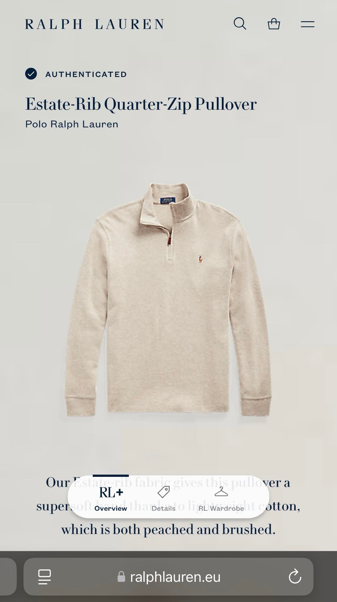 Beżowa bawełniana rozpinana bluza - M