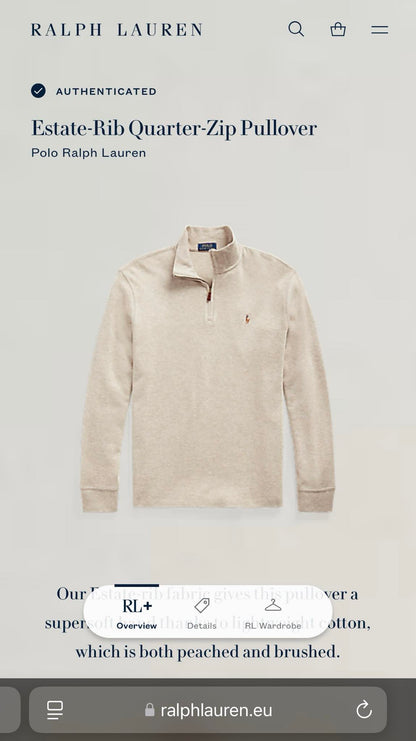 Beżowa bawełniana rozpinana bluza - M