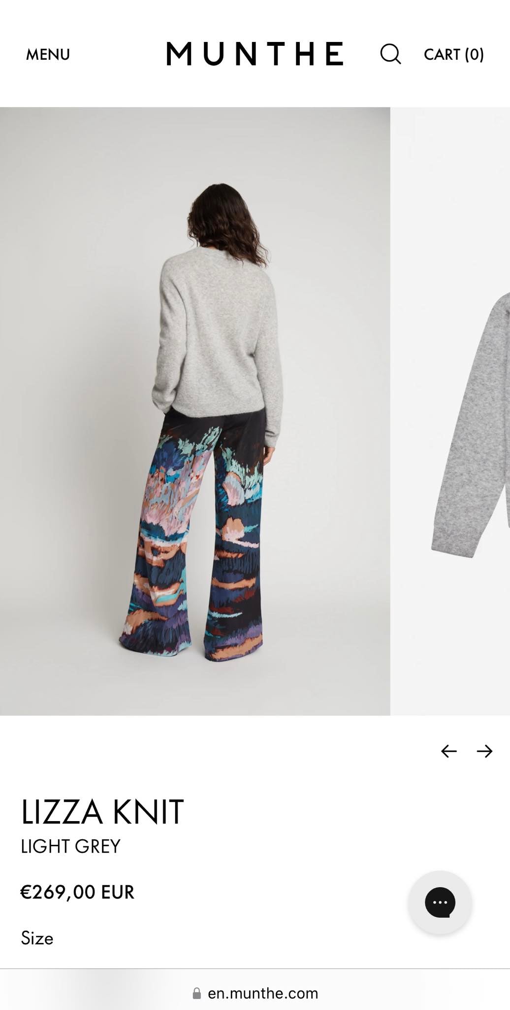 Niebieski wełniany (wełna + alpaka) sweter MUNTHE - S