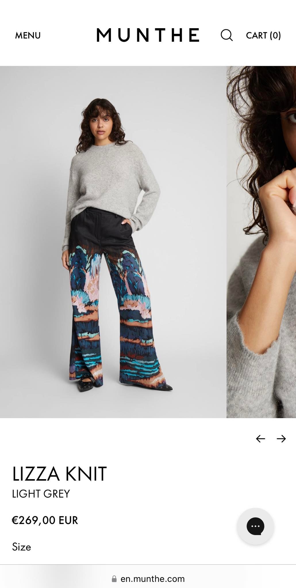 Niebieski wełniany (wełna + alpaka) sweter MUNTHE - S
